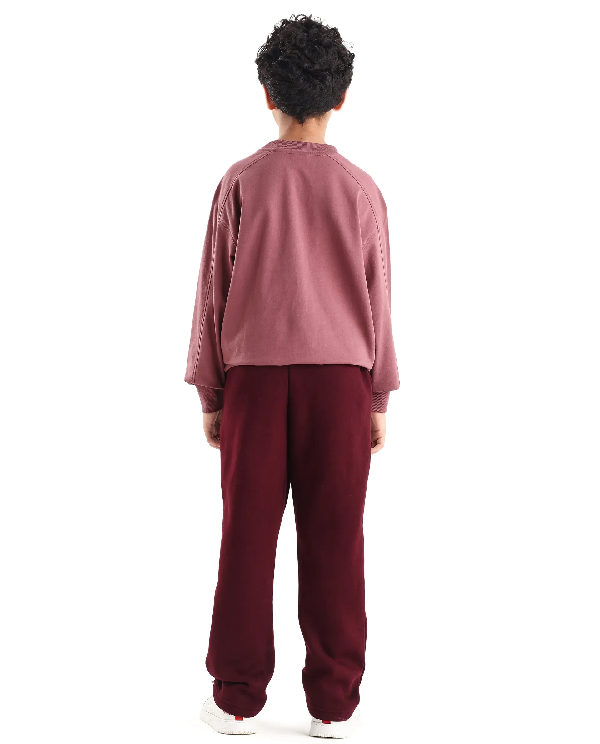 Rare Ones Kids Kaye-B Maroon Cotton Blend Drawstring Closure Regular Fit Trackpant - Image 7