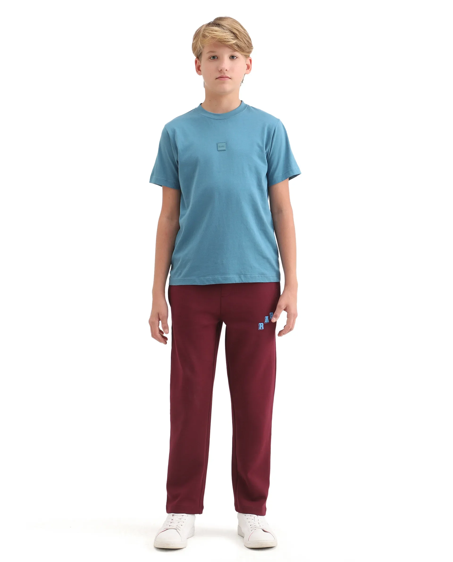 Rare Ones Kids Onyx-B Maroon Cotton Blend Drawstring Closure Graphic Print Straight Fit Trackpant - Image 5