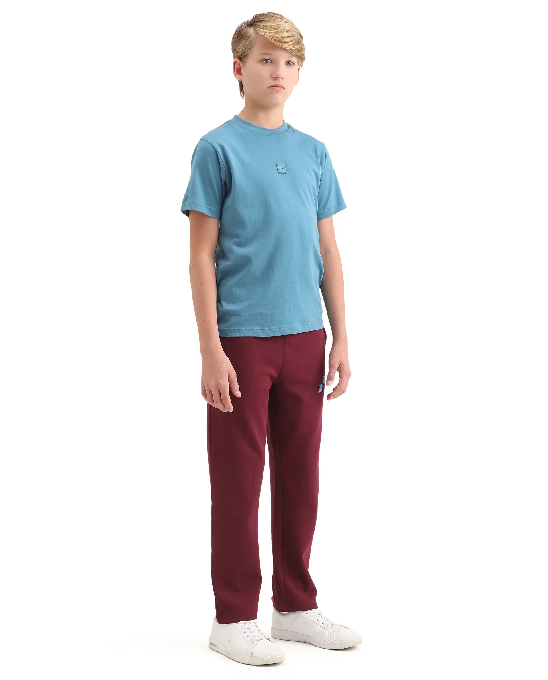 Rare Ones Kids Onyx-B Maroon Cotton Blend Drawstring Closure Graphic Print Straight Fit Trackpant - Image 7