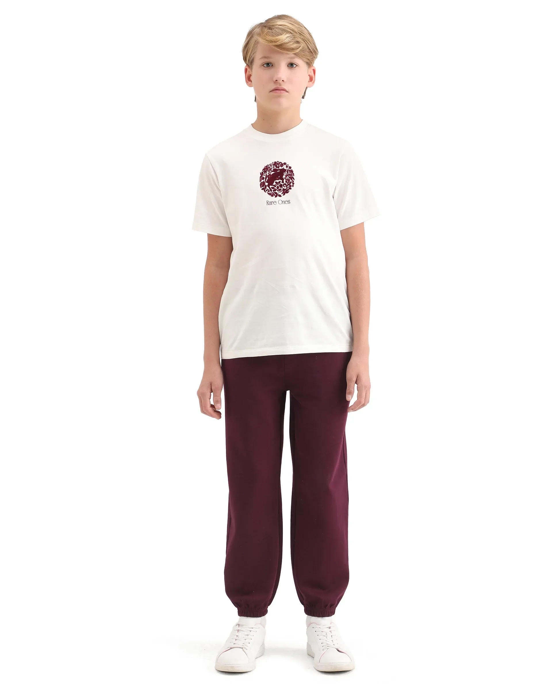 Rare Ones Kids Rune-B Dark Maroon Cotton Blend Drawstring Closure Solid Jogger Fit Trackpant - Image 4