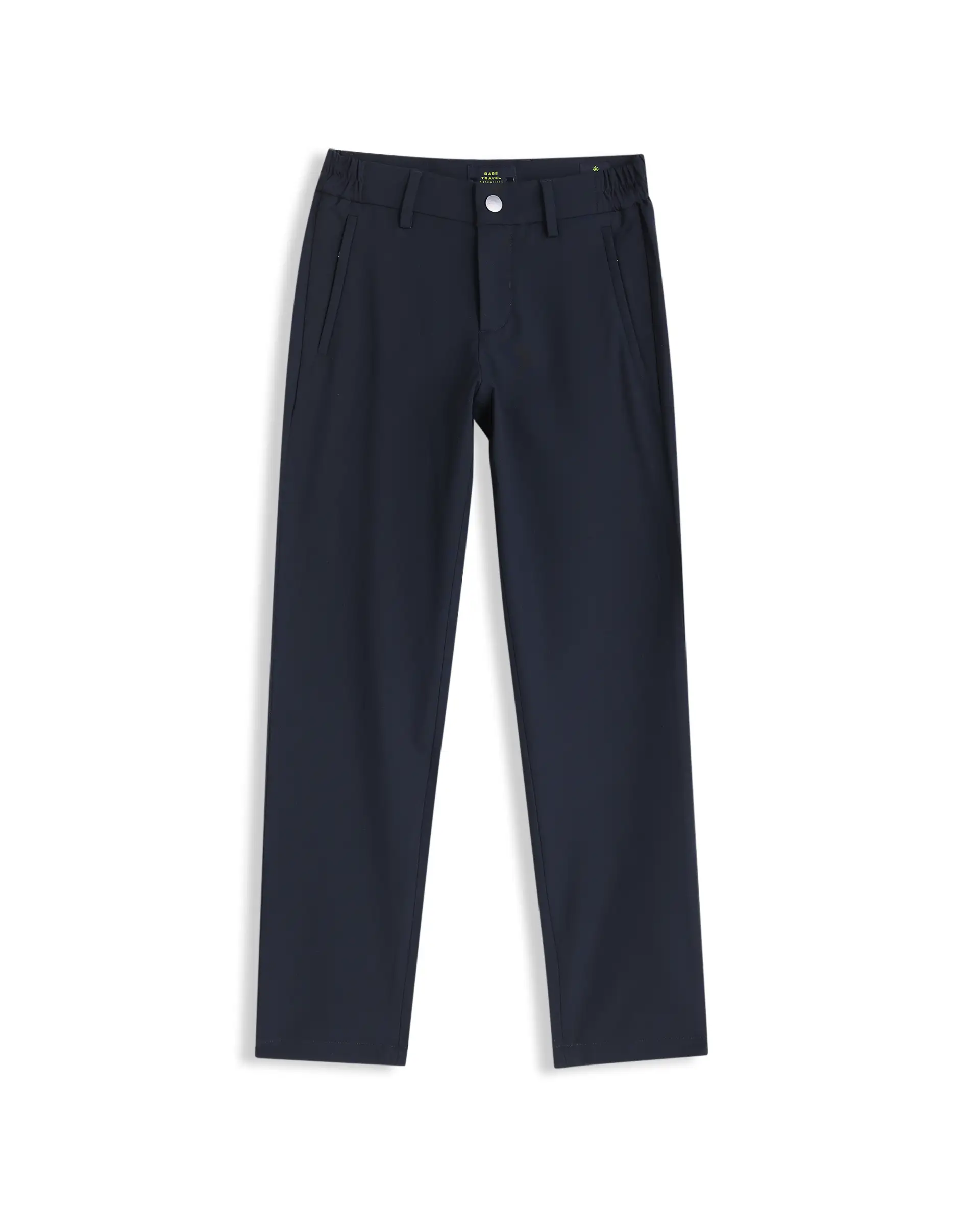 Rare Ones Kids Trove-26 Navy Polyester Blend Button And Zipper Closure Slim Fit Trouser - Image 2