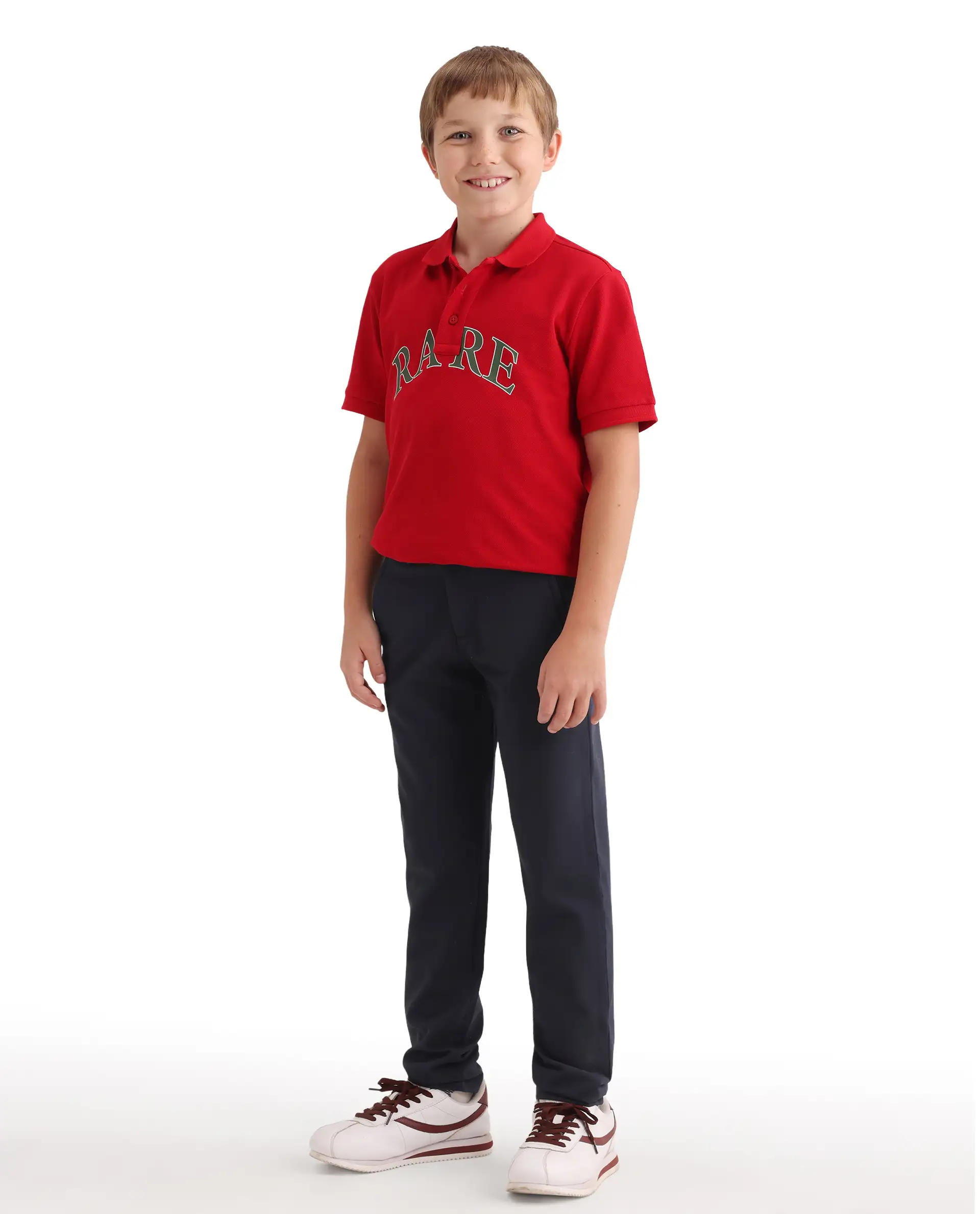 Rare Ones Kids Trove-26 Navy Polyester Blend Button And Zipper Closure Slim Fit Trouser - Image 8