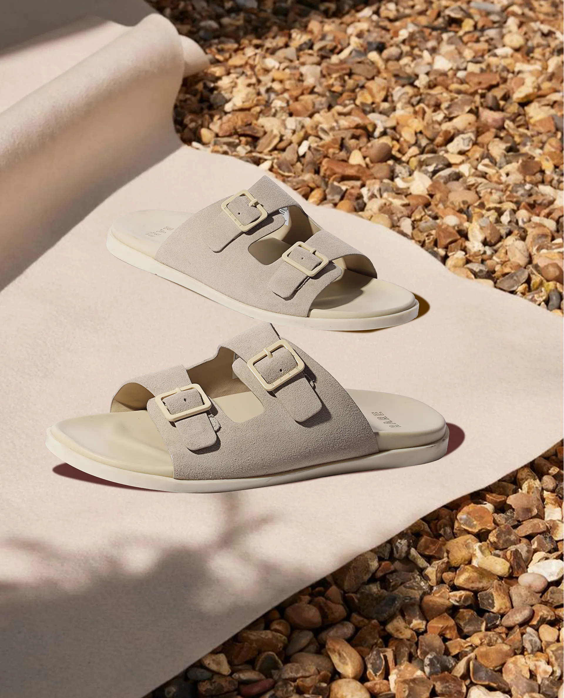 Rare Rabbit Men's Raro Beige Leather Slip-On Closure Sandal - Image 2