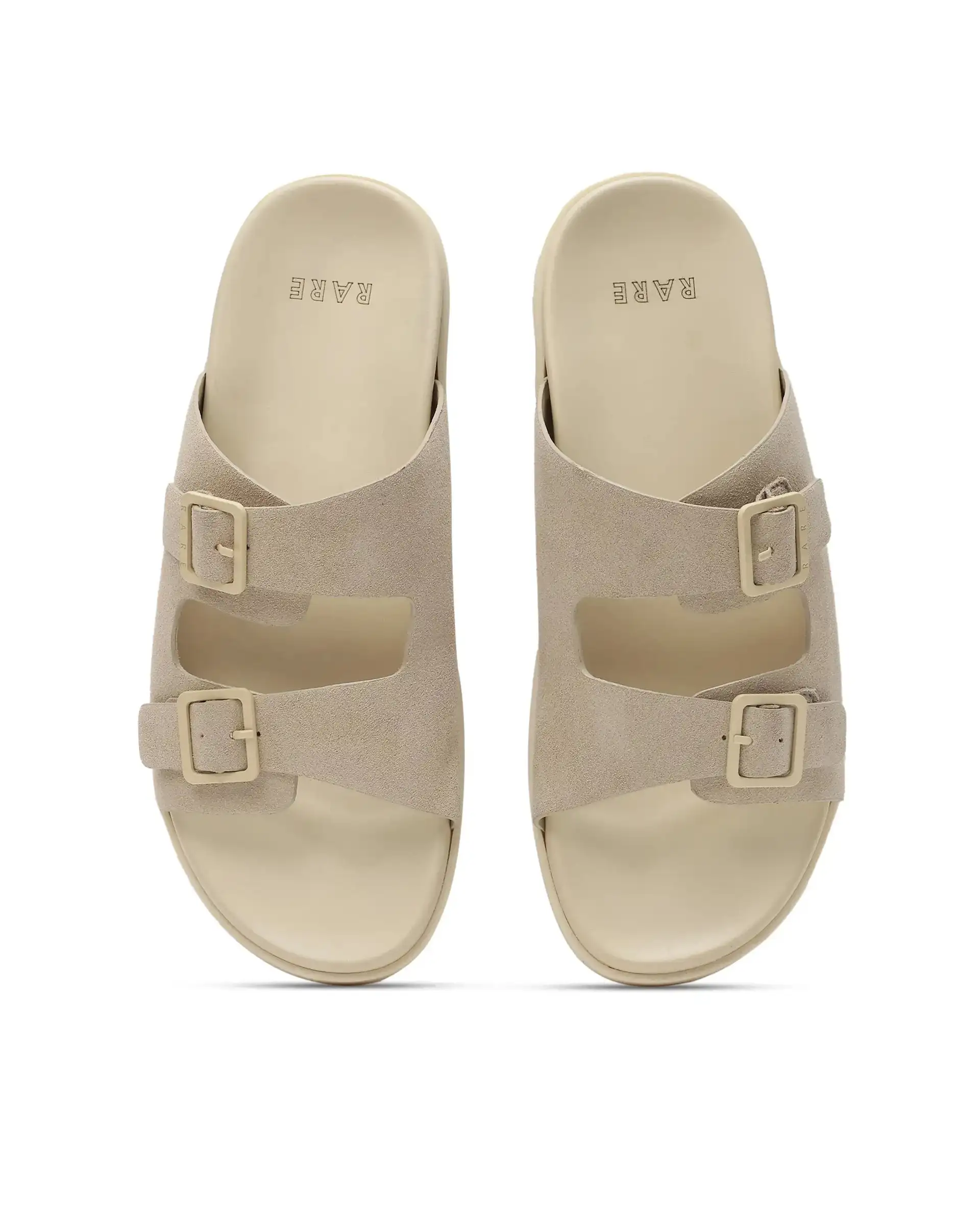 Rare Rabbit Men's Raro Beige Leather Slip-On Closure Sandal - Image 4