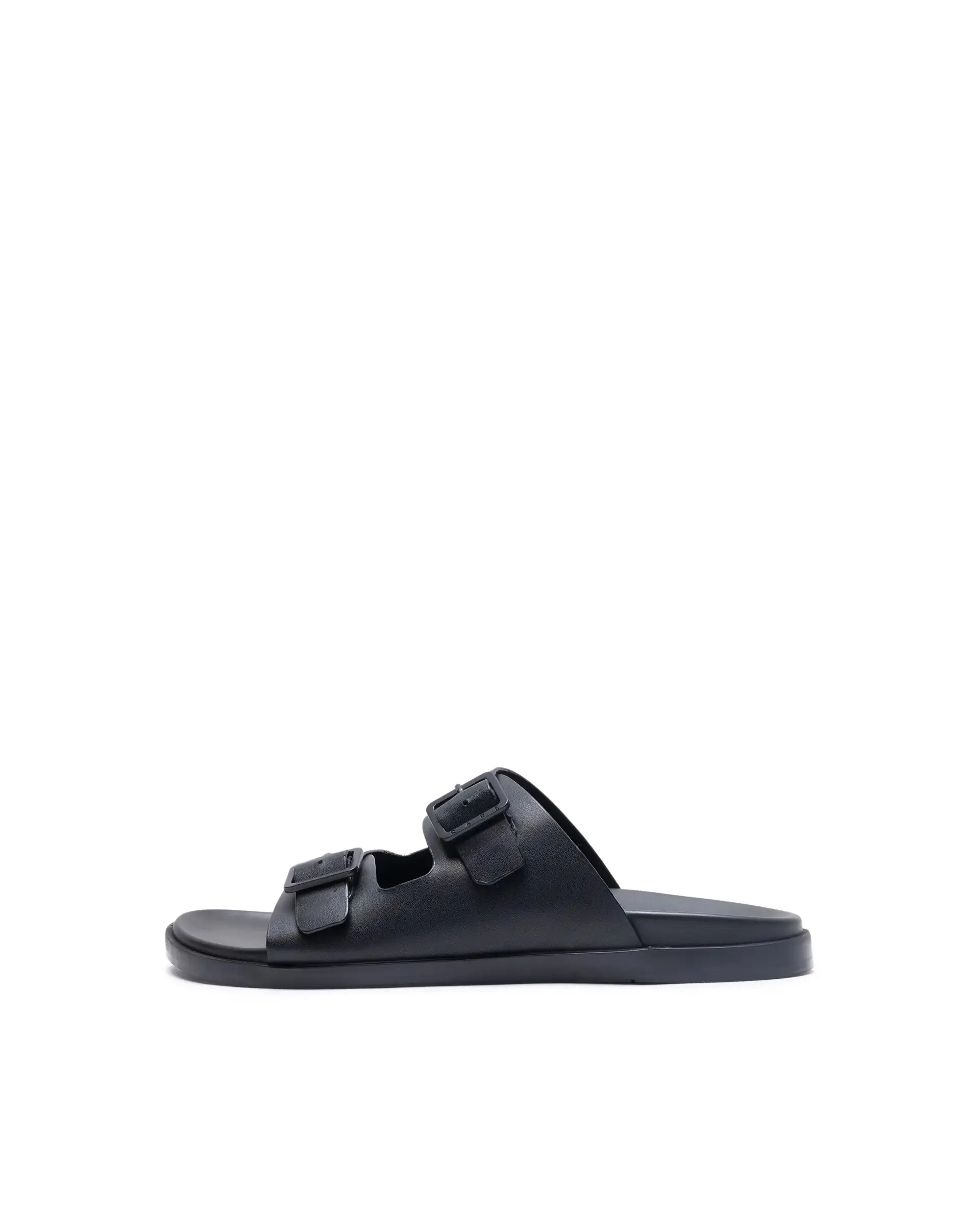 Rare Rabbit Men's Raro Black Leather Slip-On Closure Sandal - Image 9