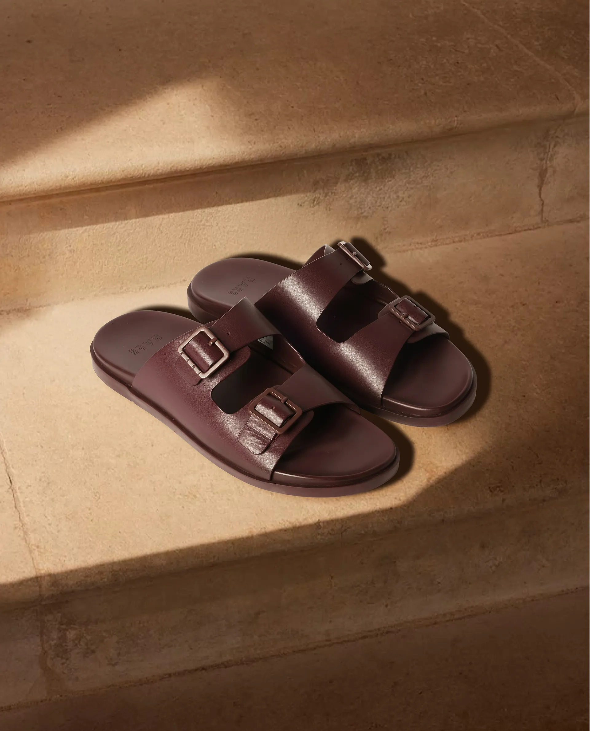 Rare Rabbit Men's Raro Bordo Leather Slip-On Closure Sandal - Image 2