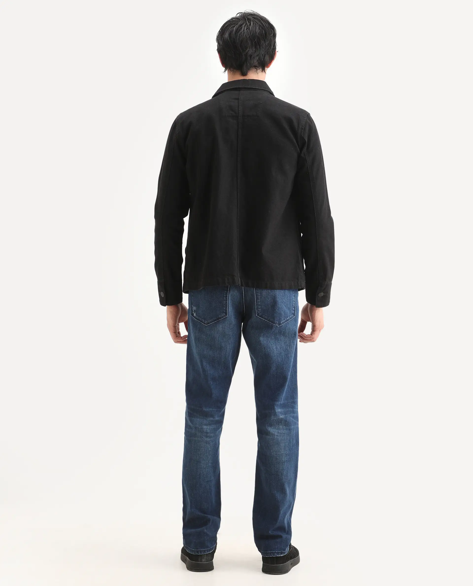 Rare Rabbit Men's Rayl Dark Blue Cotton Blend Fabric Morris Regular Fit Plain Jeans - Image 8
