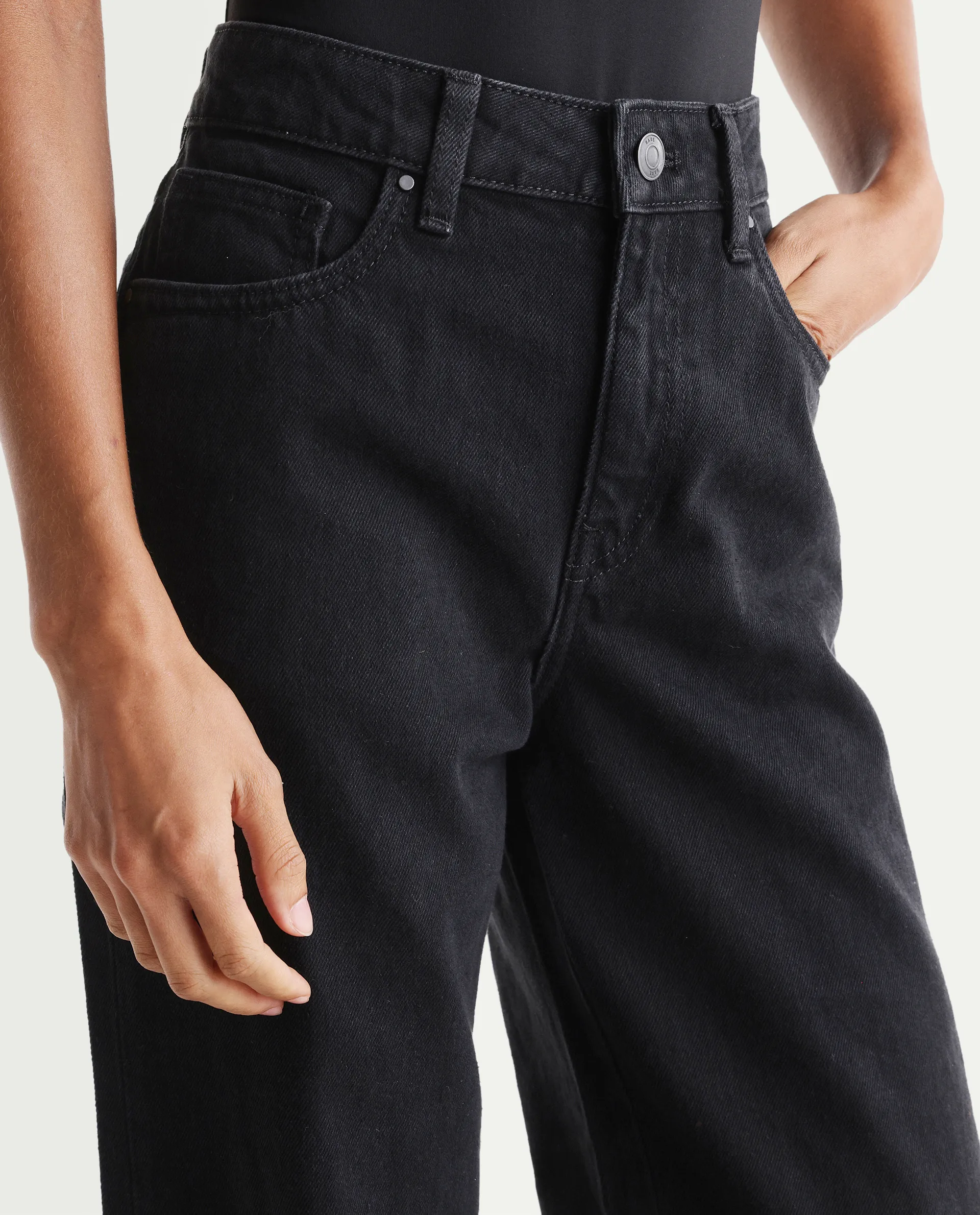 Rareism Women's Regmish Black Cotton Regular Fit Plain Jeans - Image 4