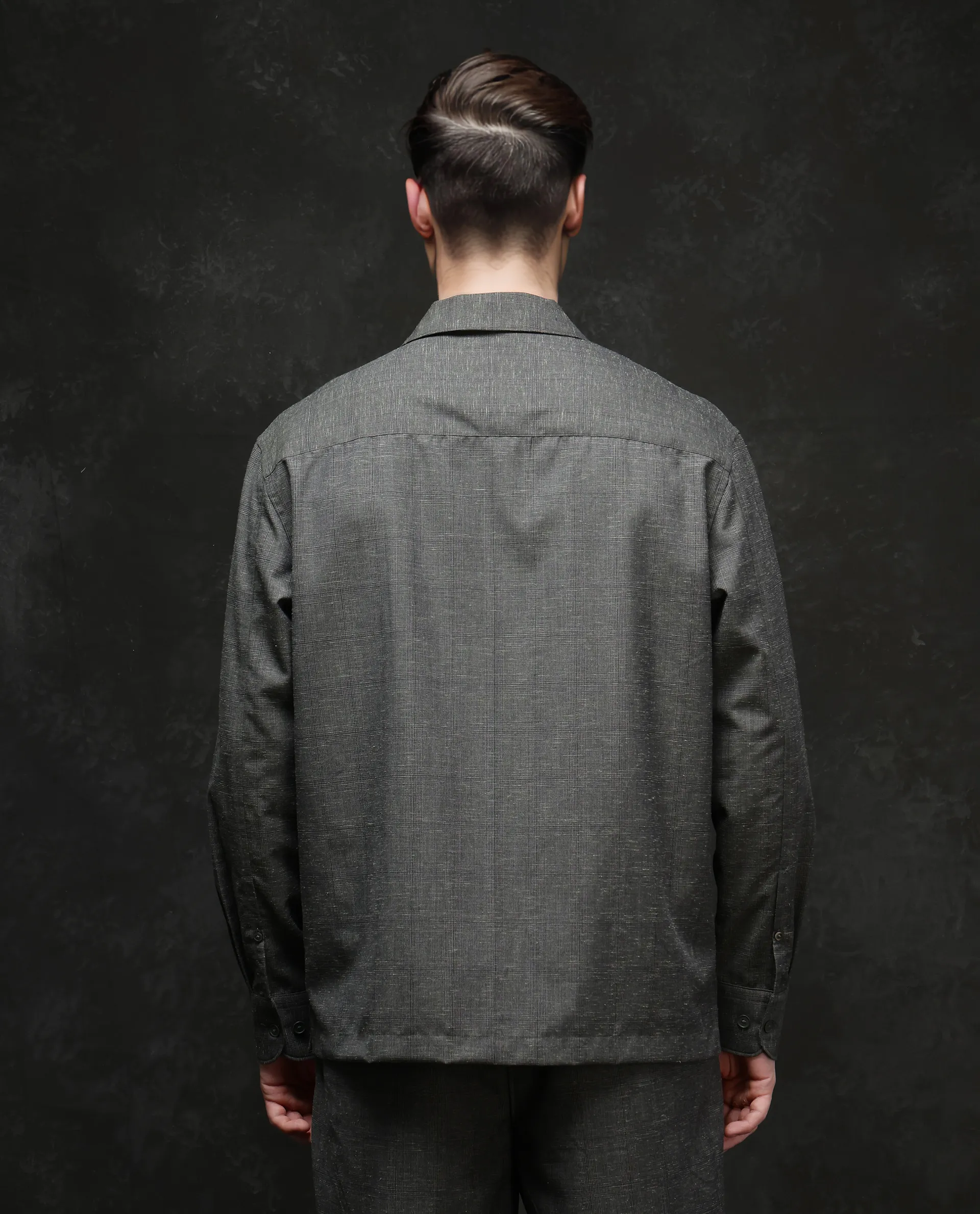 Rare Rabbit Men's Reno Dark Green Cotton Checked Print Regular Fit Full Sleeve Lapel Neck Shirt - Image 4