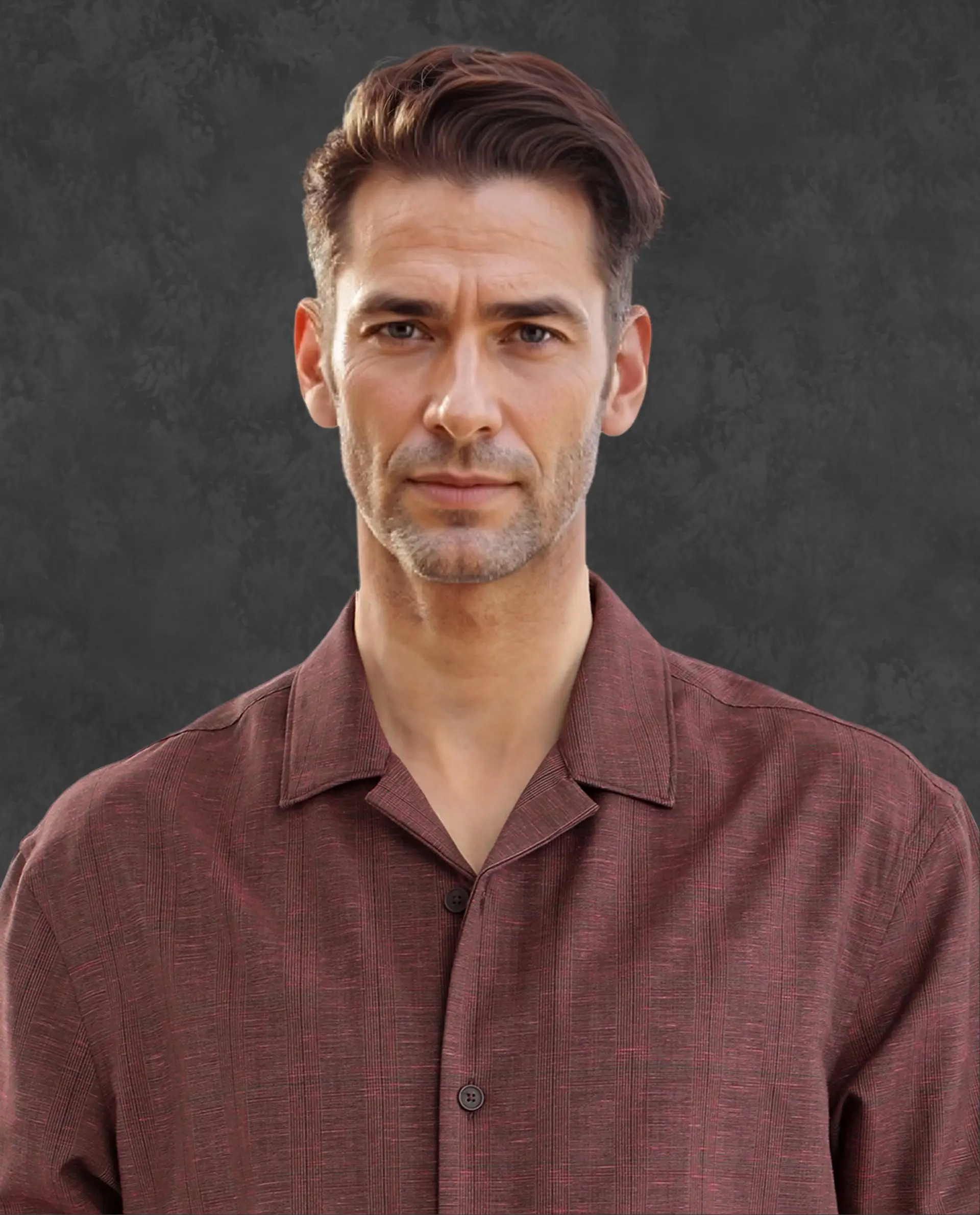 Rare Rabbit Men's Reno Maroon Cotton Checked Print Regular Fit Full Sleeve Collared Shirt - Image 8