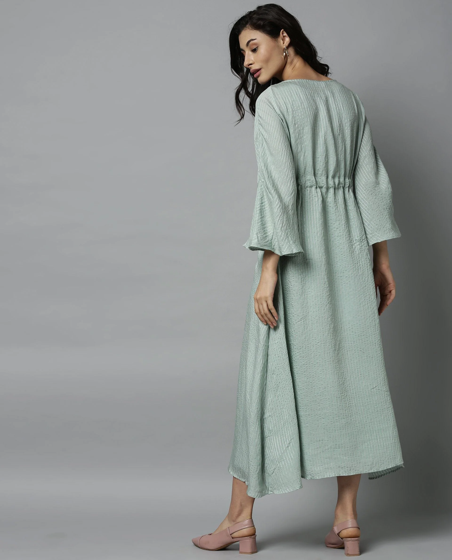 Rareism Women Repose Green Dress Full Sleeves - Image 7