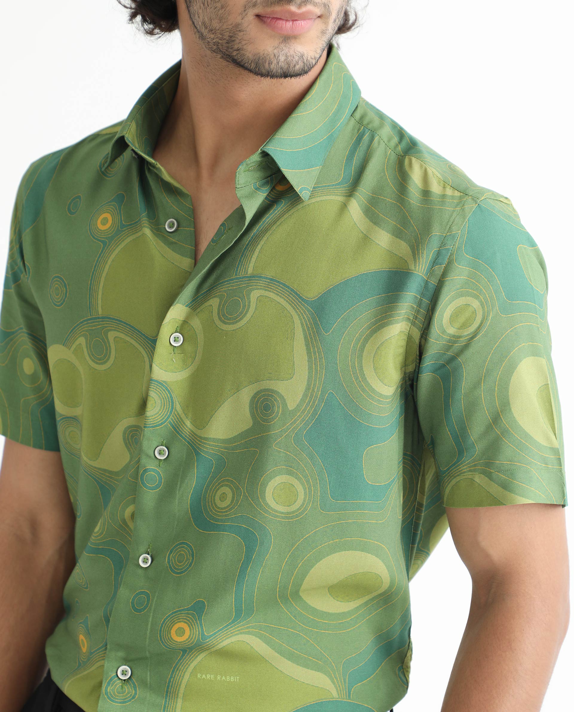 Rare Rabbit Men's Resolute Light Green Regular Fit Shirt - Image 2