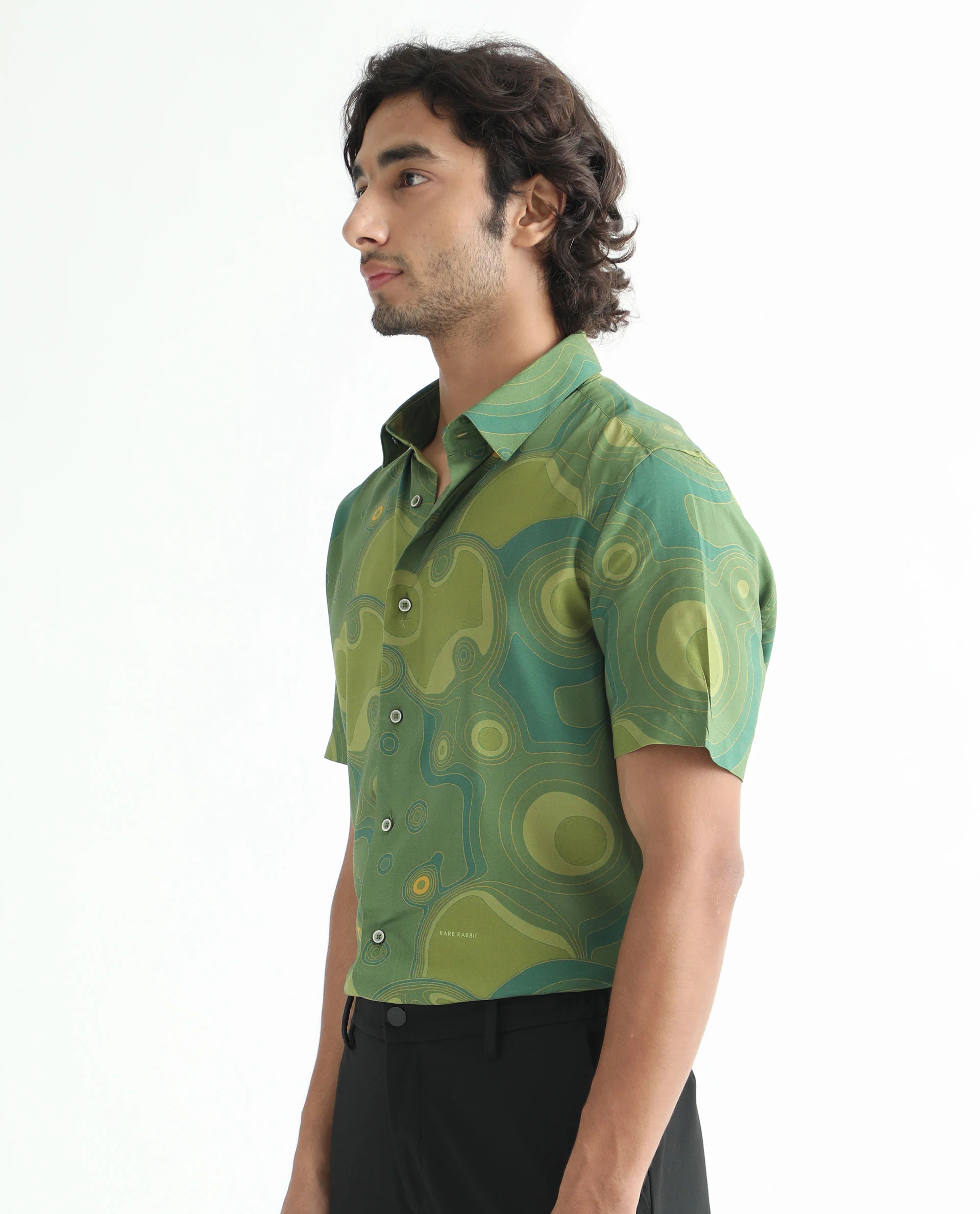Rare Rabbit Men's Resolute Light Green Regular Fit Shirt - Image 4