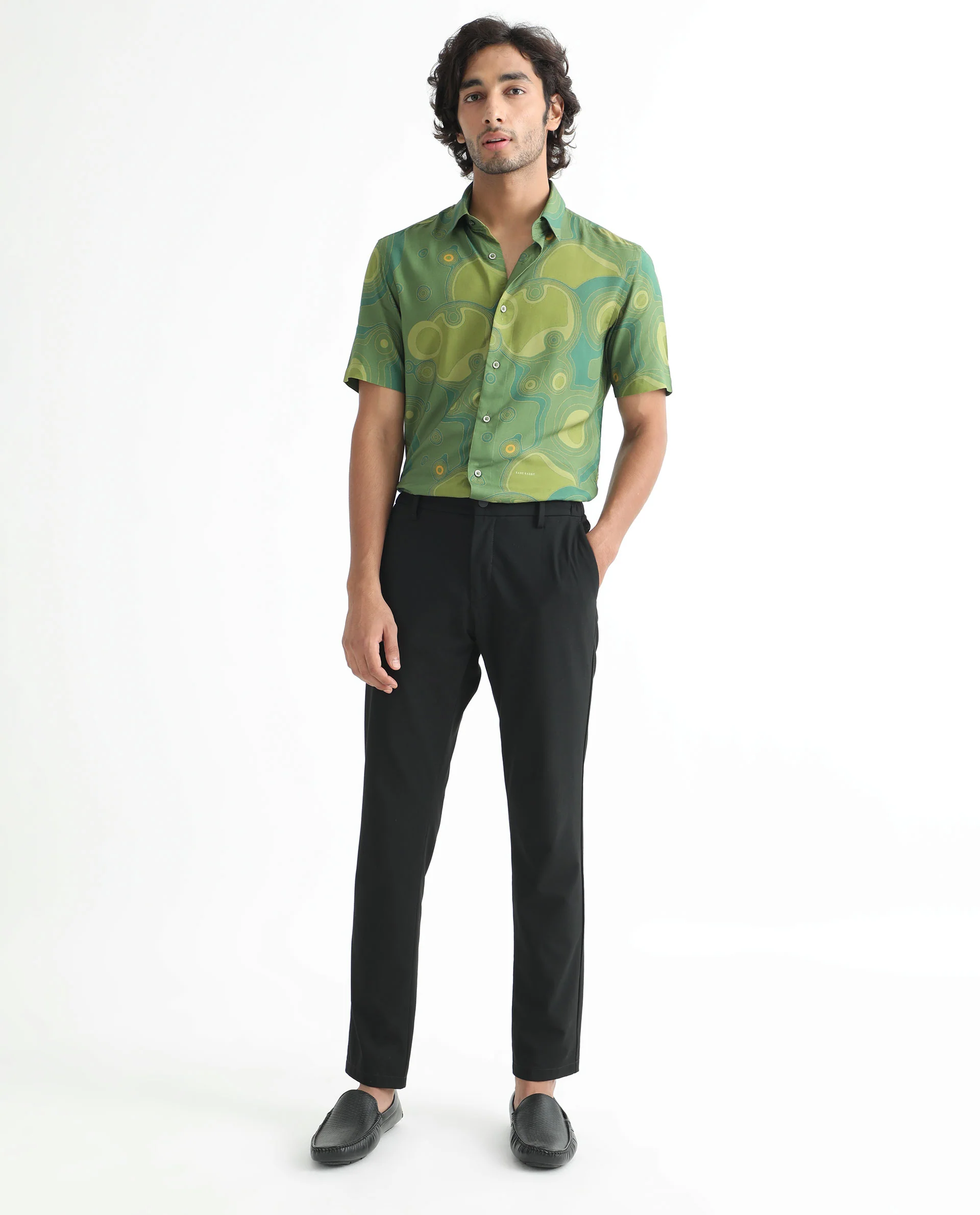 Rare Rabbit Men's Resolute Light Green Regular Fit Shirt - Image 6