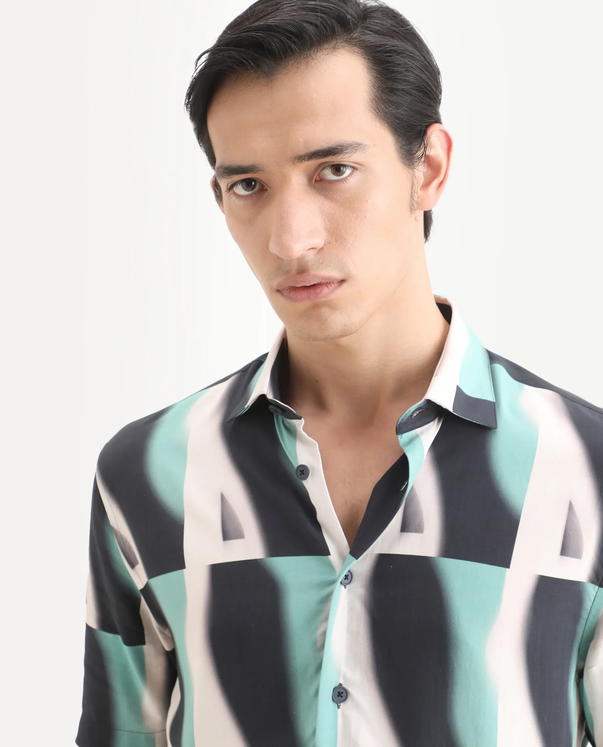 Rare Rabbit Men's Retro Truq Viscose Fabric Collared Neck Regular Printed Shirt - Image 5