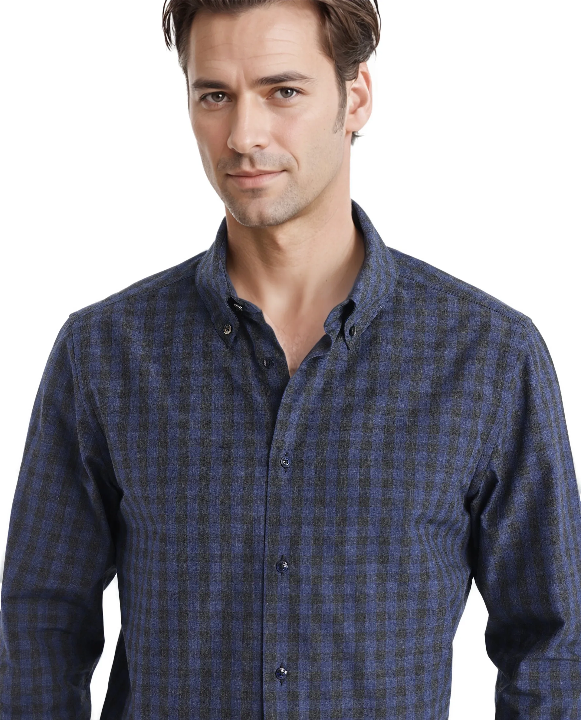 Rare Rabbit Men's Checked Print Oversized Fit Full Sleeve Collared Shirt - Image 4