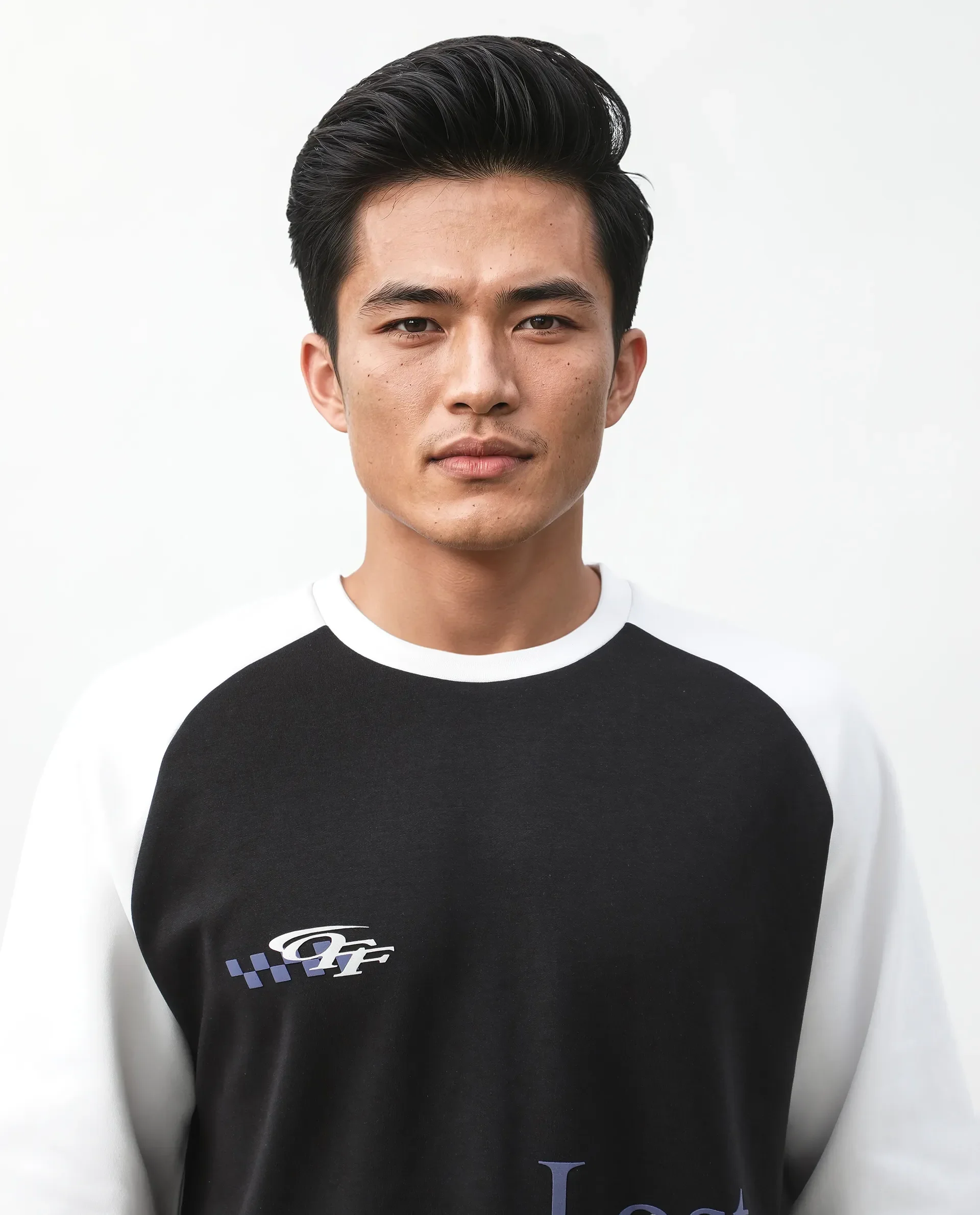 Rare Rabbit Men's Reva Black Cotton Blend Hd Print Oversized Fit Half Sleeve Crew Neck T-Shirt - Image 4