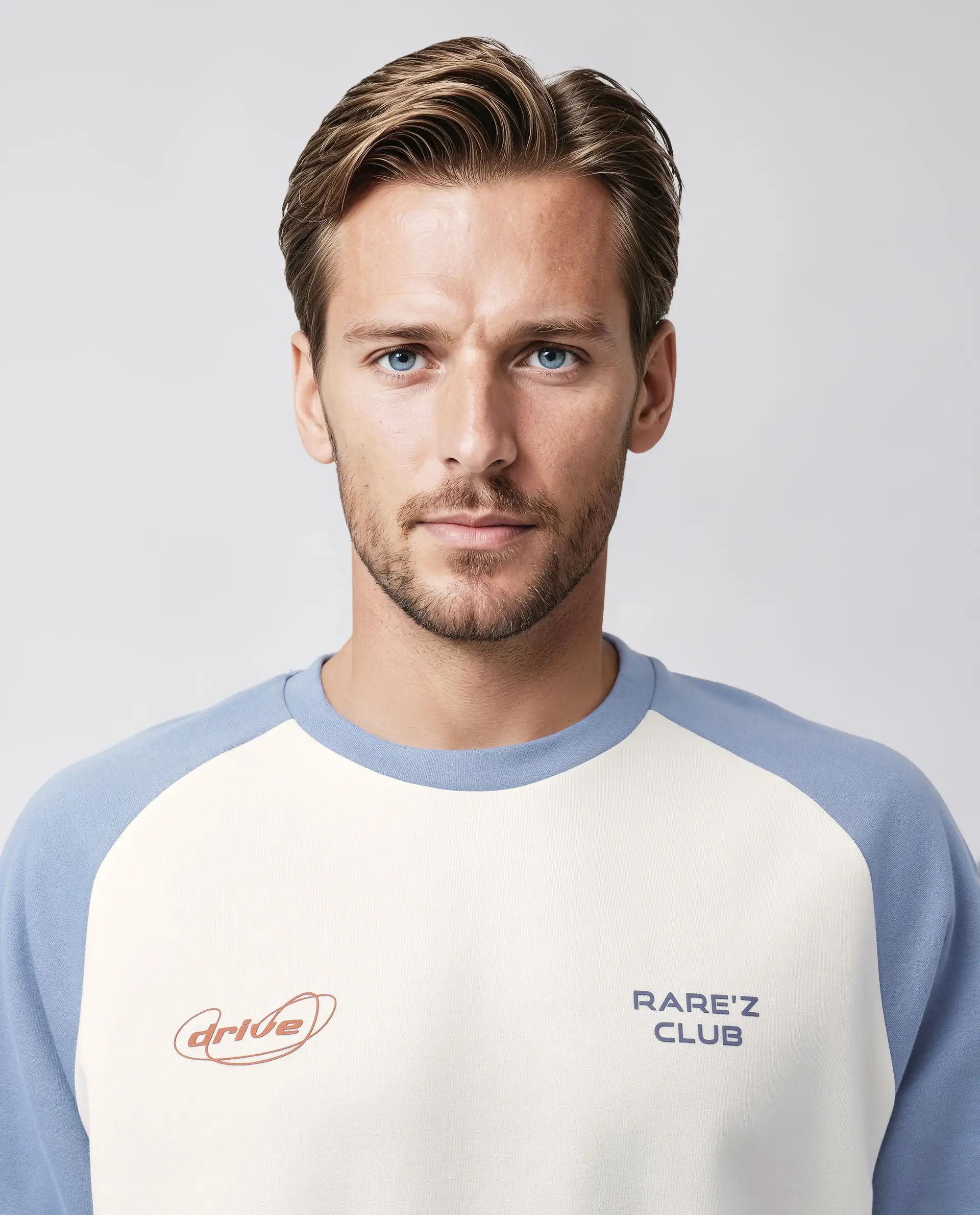 Rare Rabbit Men's Revalo Blue Cotton Blend Graphic Print Oversized Fit Half Sleeve Crew Neck T-Shirt - Image 8