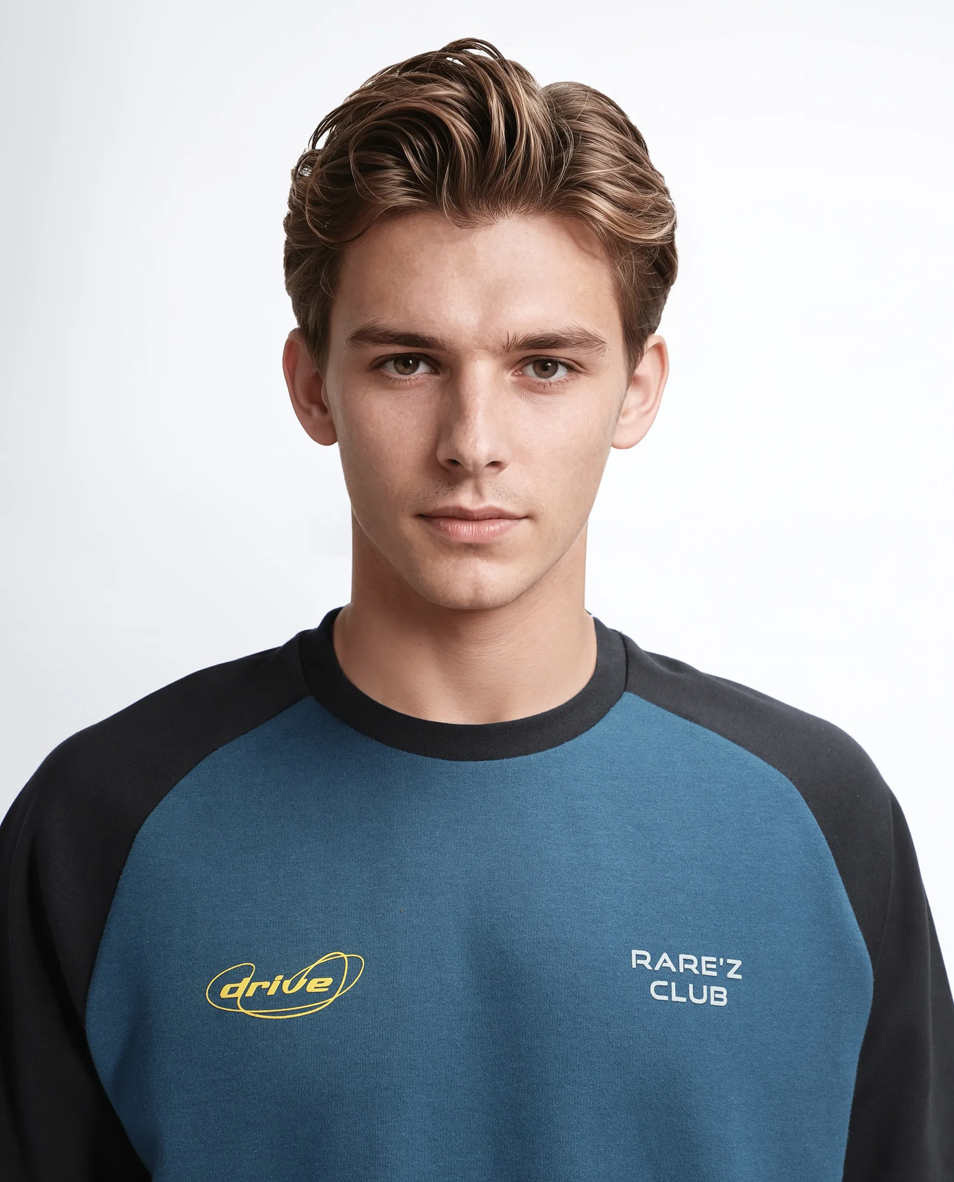 Rare Rabbit Men's Revalo Teal Cotton Blend Graphic Print Oversized Fit Half Sleeve Crew Neck T-Shirt - Image 7