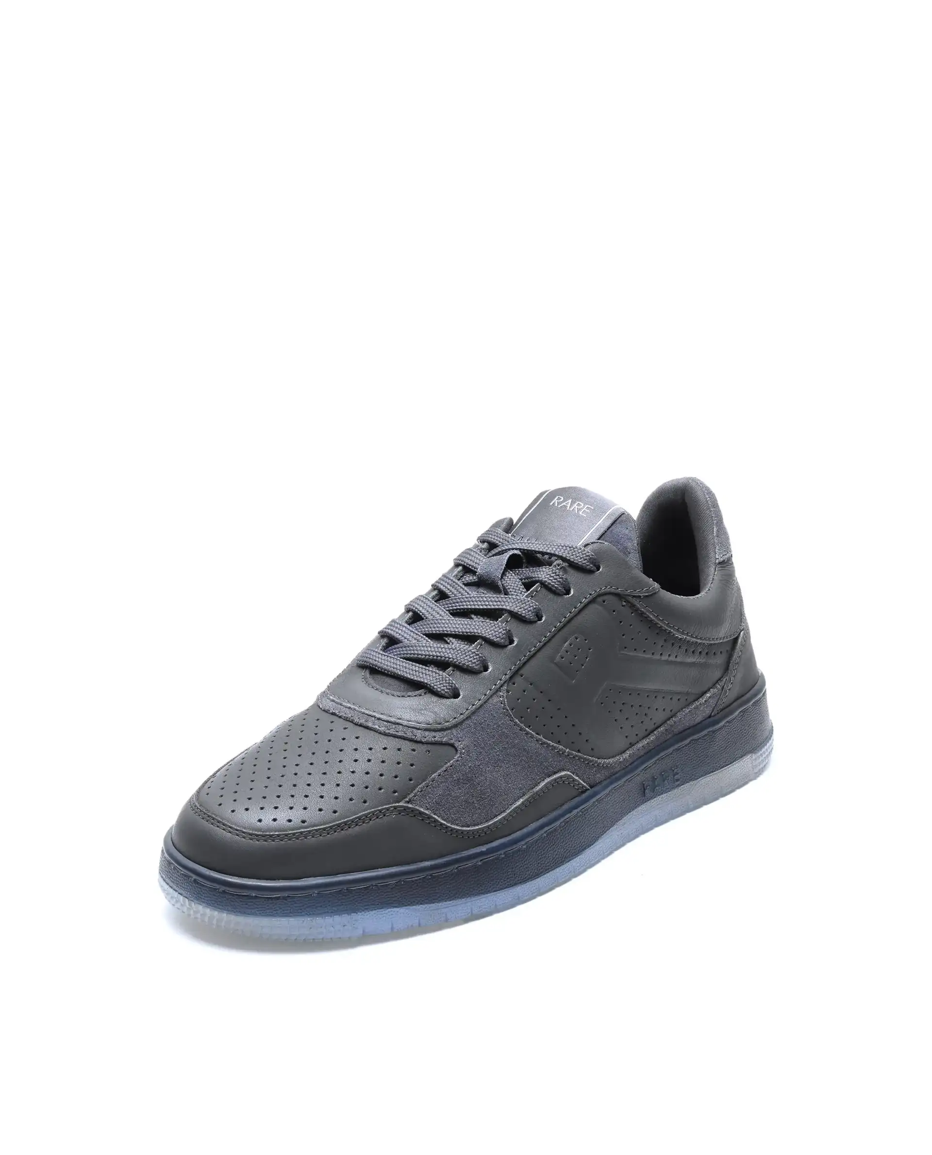 Rare Rabbit Men's Reven Dark Grey Lace-Up Closure Leather Sneaker - Image 7