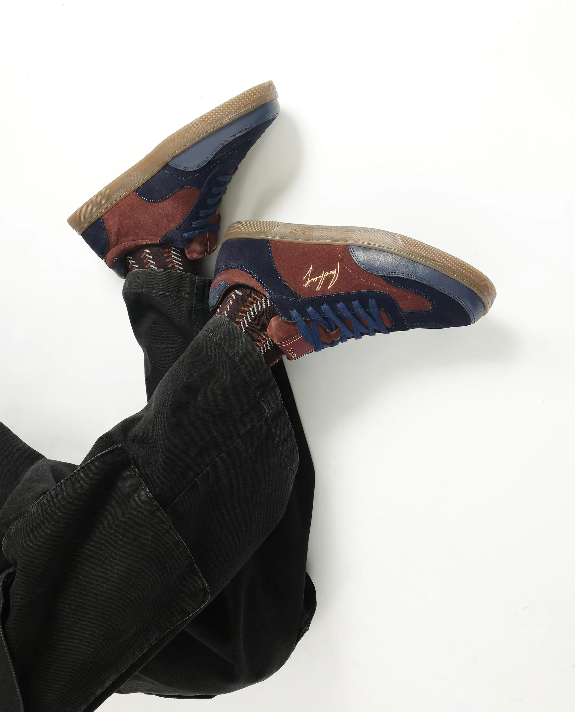Rare Rabbit Men's Rex Brown Leather Lace-Up Closure Sneaker - Image 2