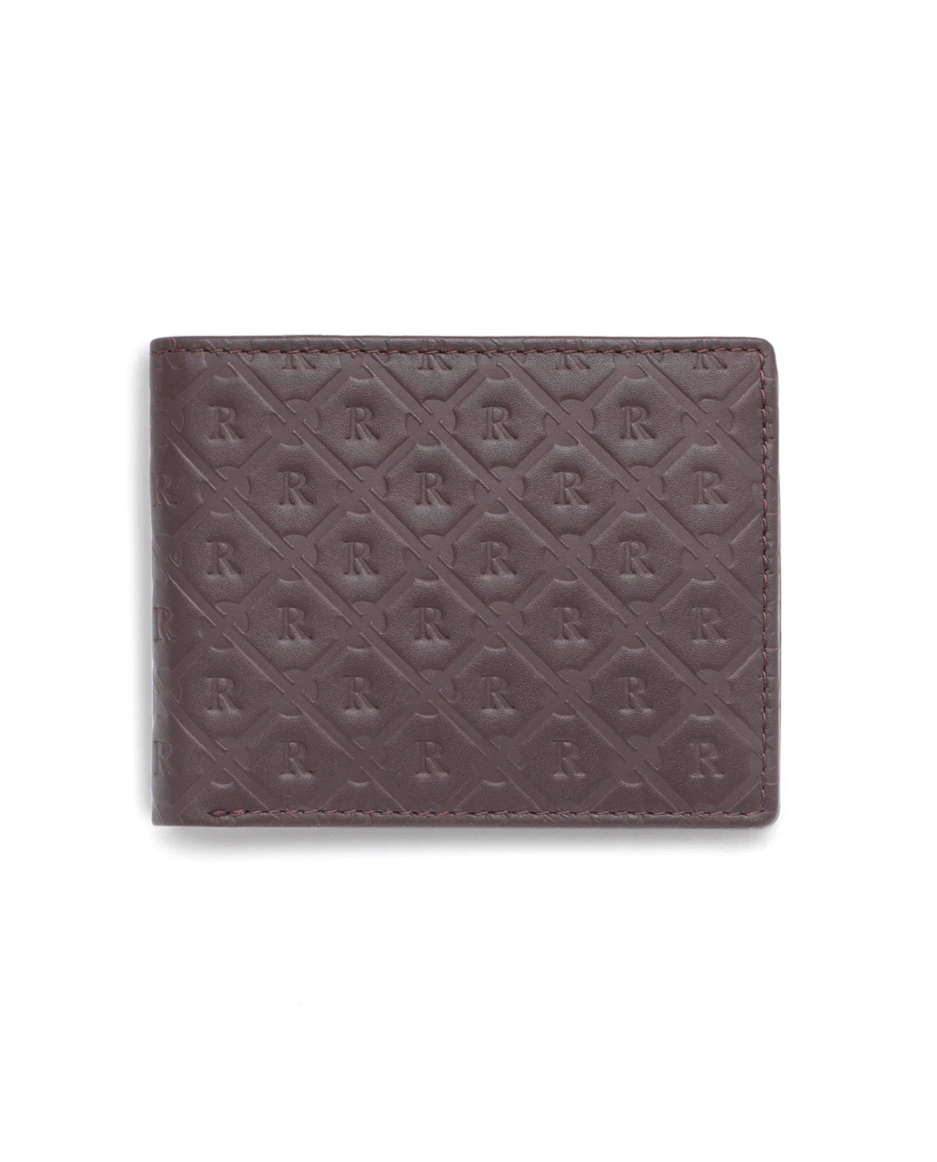 Rare Rabbit Men's Rhon Cherry Slim Bi Fold Rfid Embossed Monogram Wallet