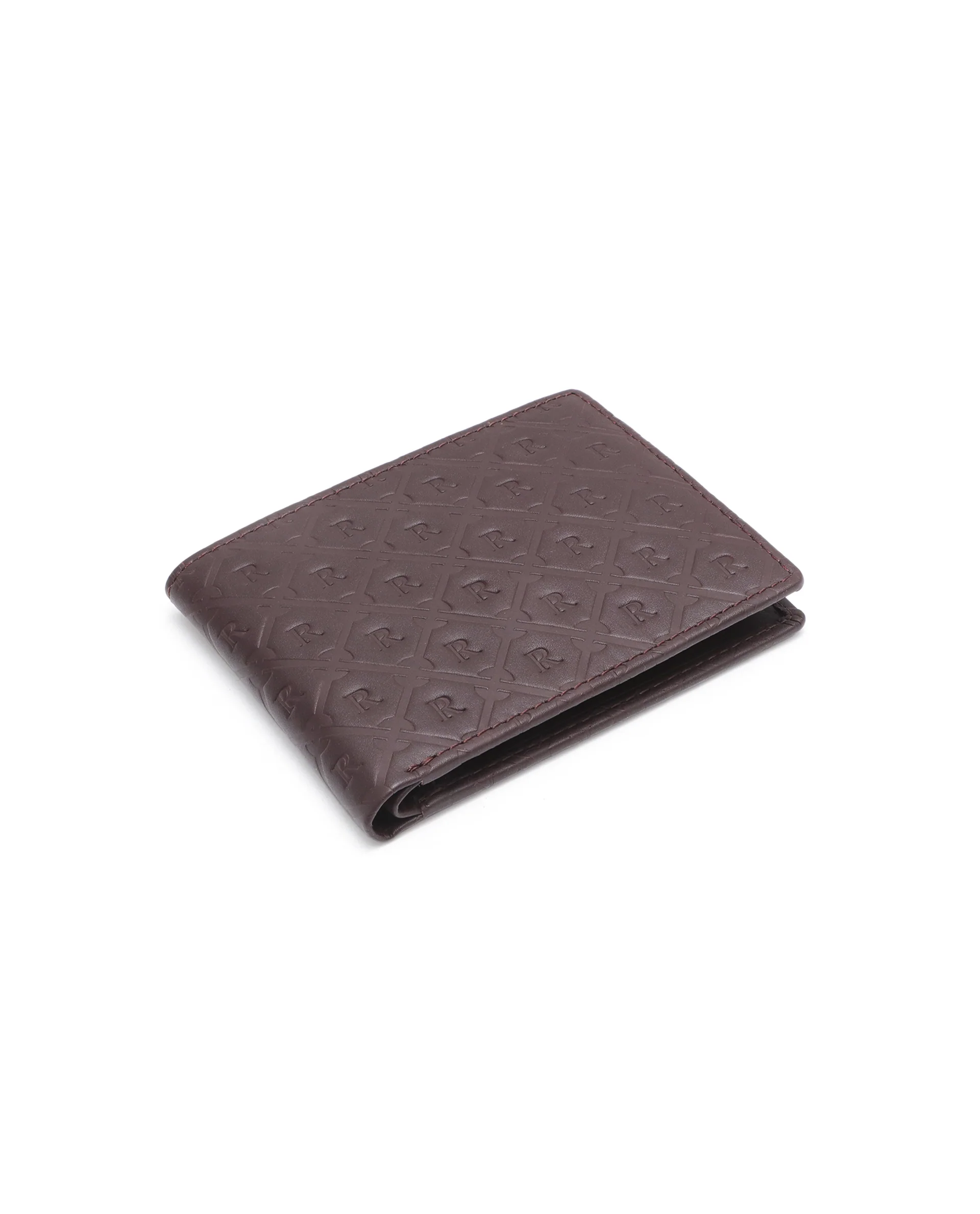 Rare Rabbit Men's Rhon Cherry Slim Bi Fold Rfid Embossed Monogram Wallet - Image 3