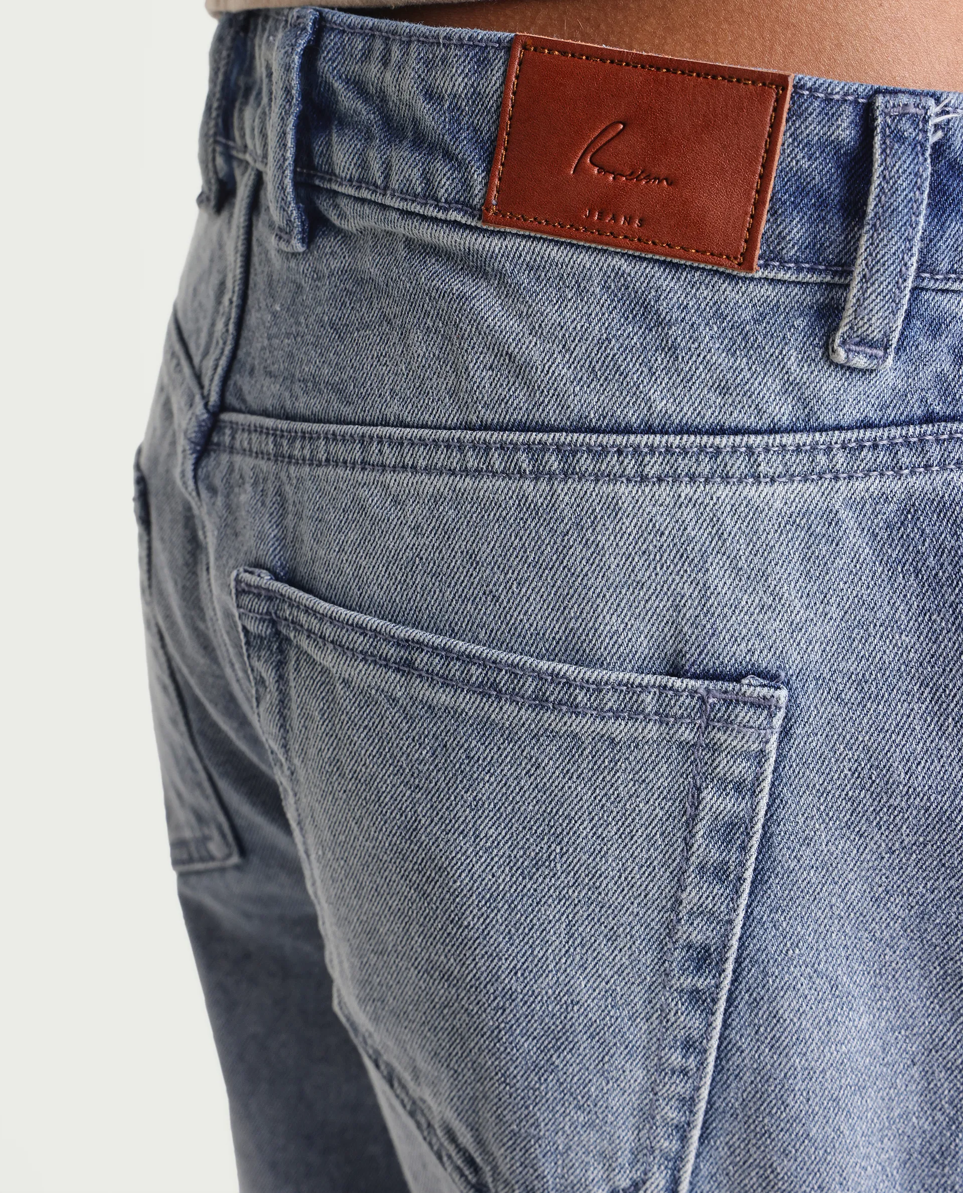 Rareism Women's Ribane Light Blue Cotton Wide Leg Plain Jeans - Image 5