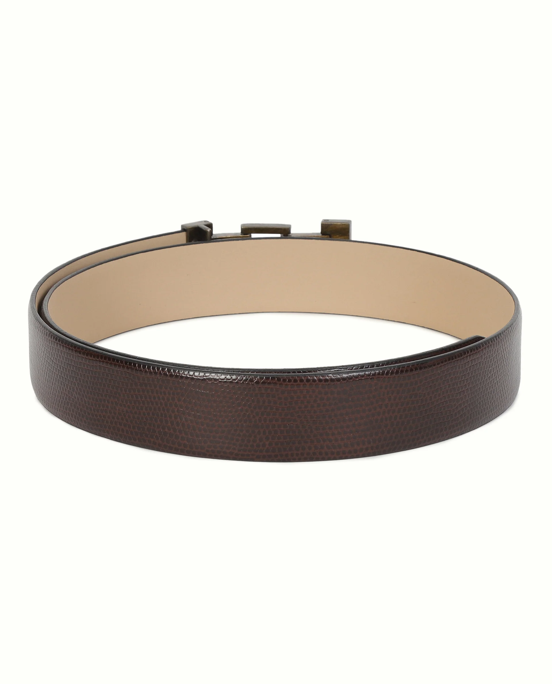 Rare Rabbit Men's Ribs Brown Belts Leather Fabric - Image 2