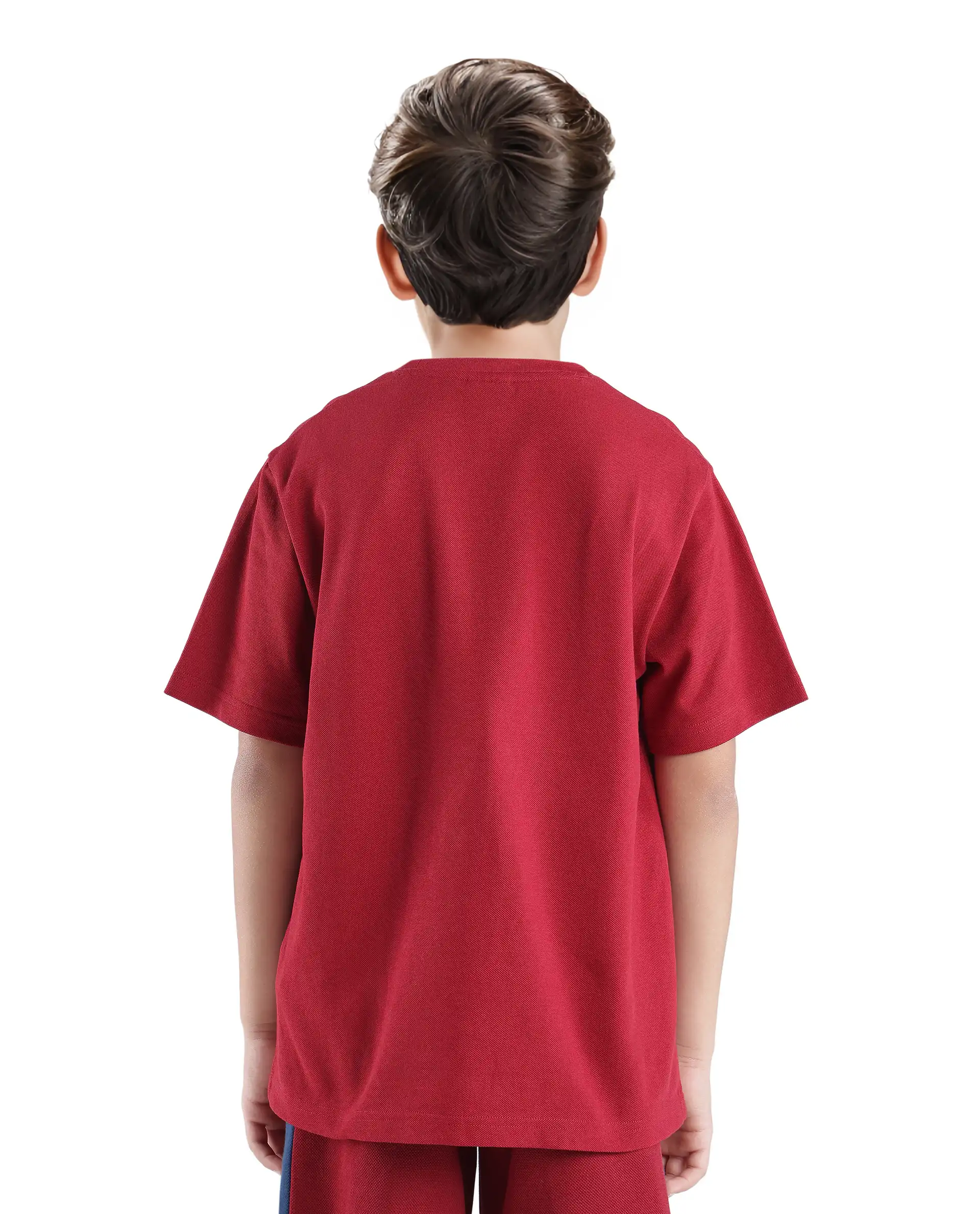 Rare Ones Kids Ride Dark Red Cotton Half Sleeves Crew Neck Embroidered T-Shirt - Image 8