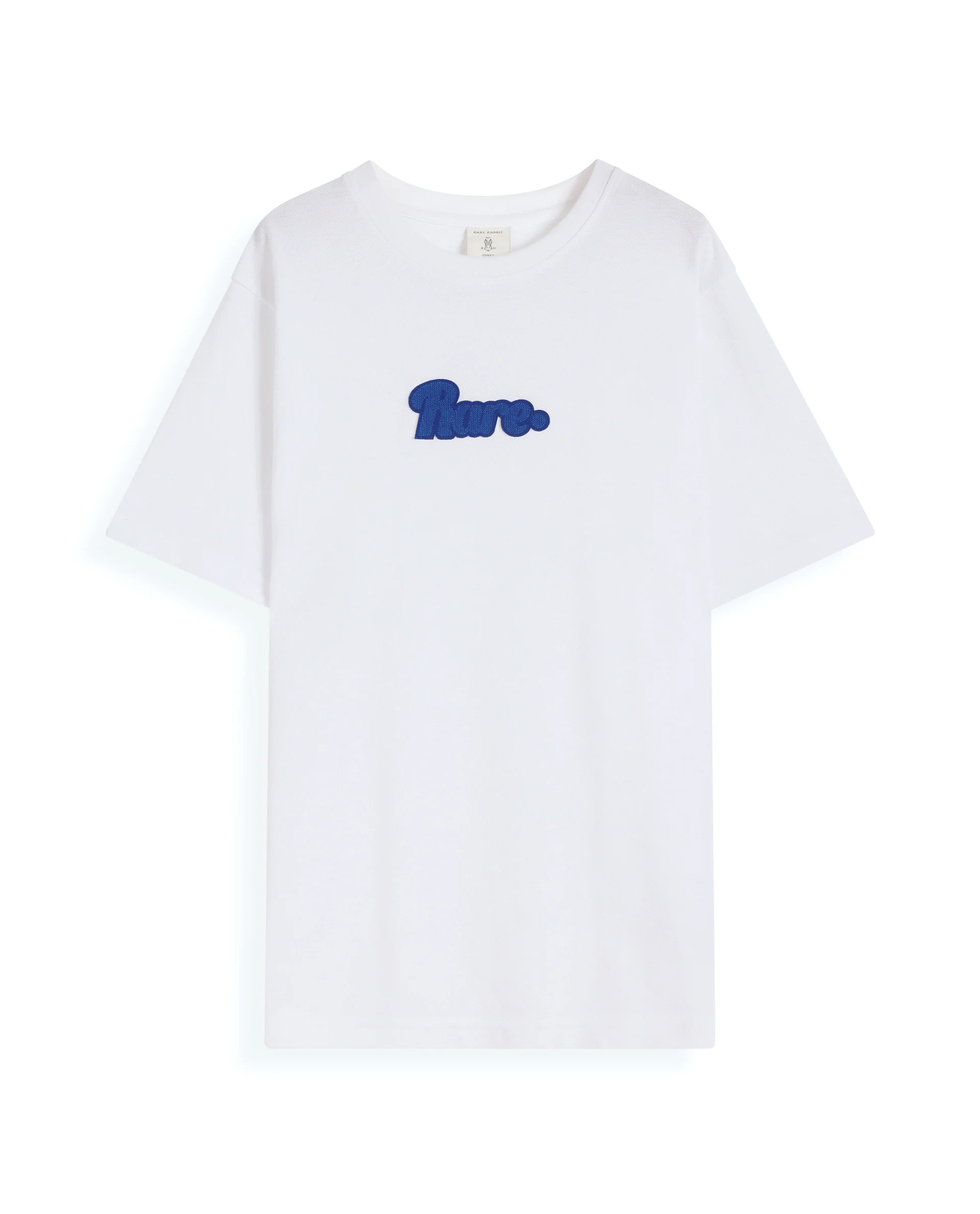 Rare Ones Kids Ride White Cotton Half Sleeves Crew Neck Oversized Fit Towel Embroidery T-Shirt - Image 2