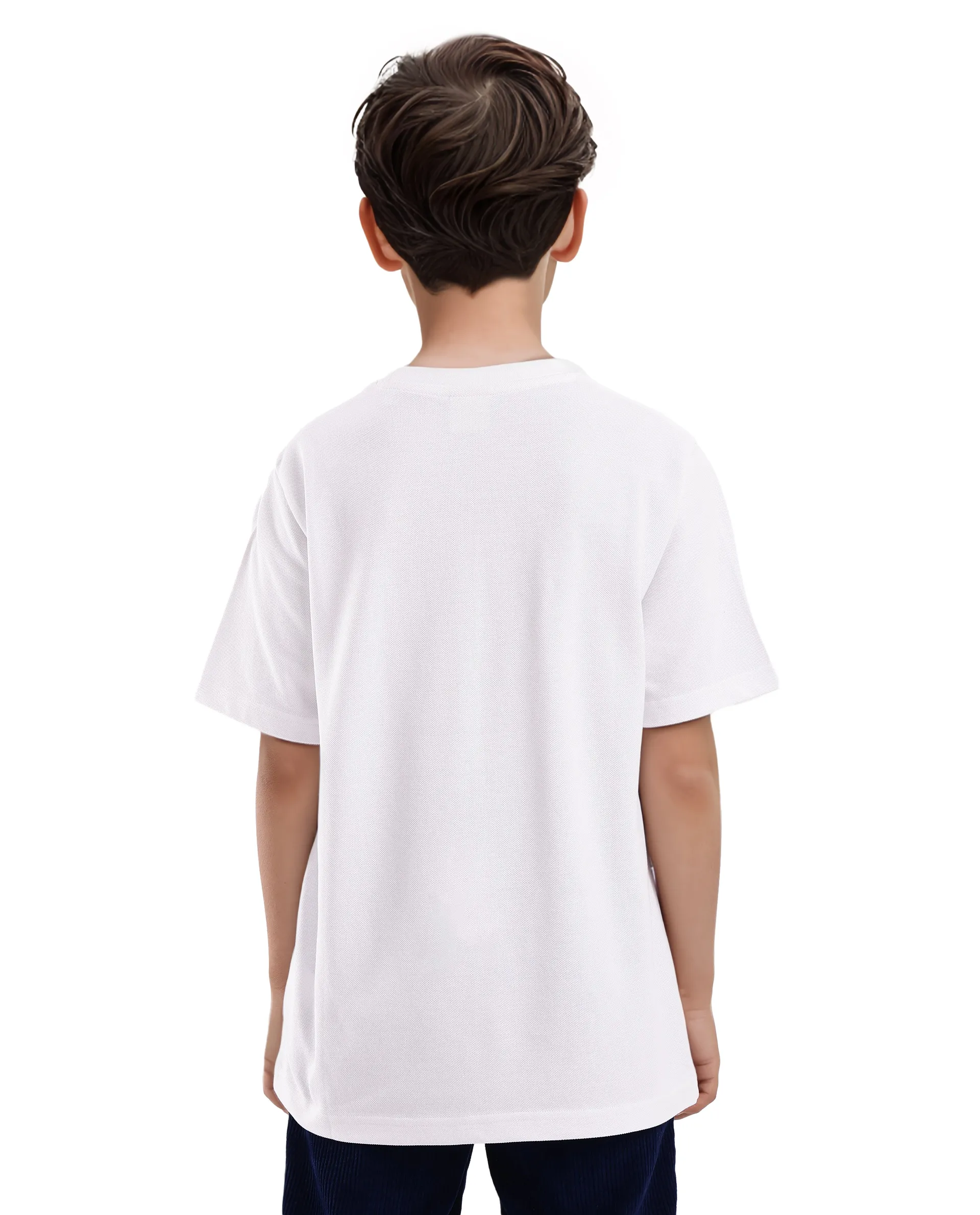 Rare Ones Kids Ride White Cotton Half Sleeves Crew Neck Oversized Fit Towel Embroidery T-Shirt - Image 7