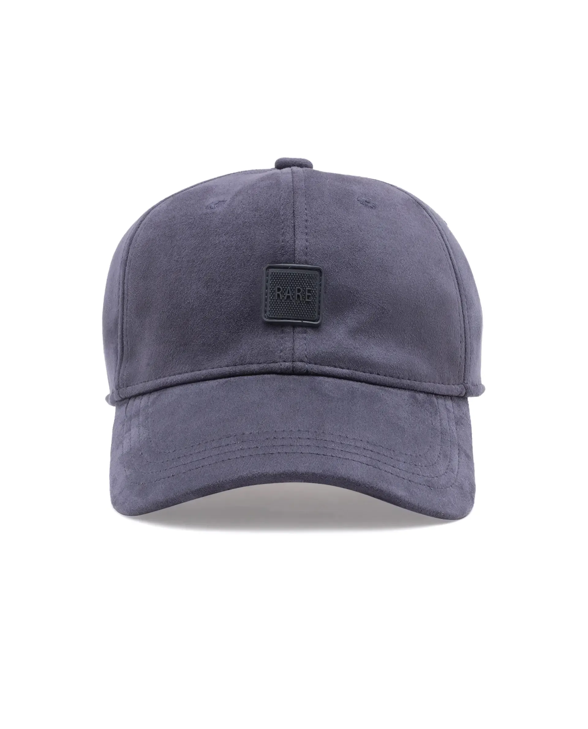 Rare Rabbit Men Rigg Navy Monotone Color Silicone Badge Branding Cap
