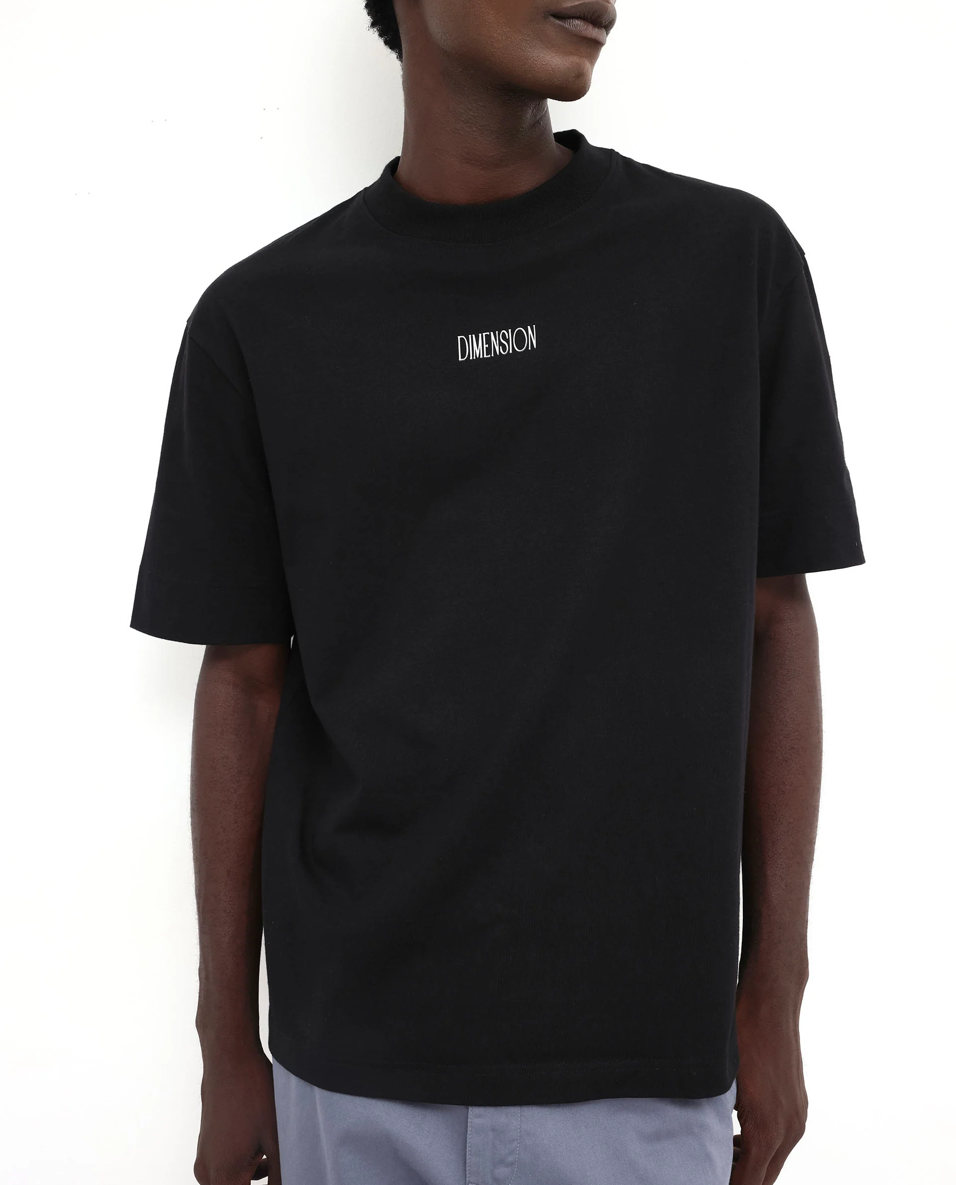 Rare Rabbit Men's Ripley Black Cotton Graphic Print Oversized Fit Half Sleeve Crew Neck T-Shirt - Image 3