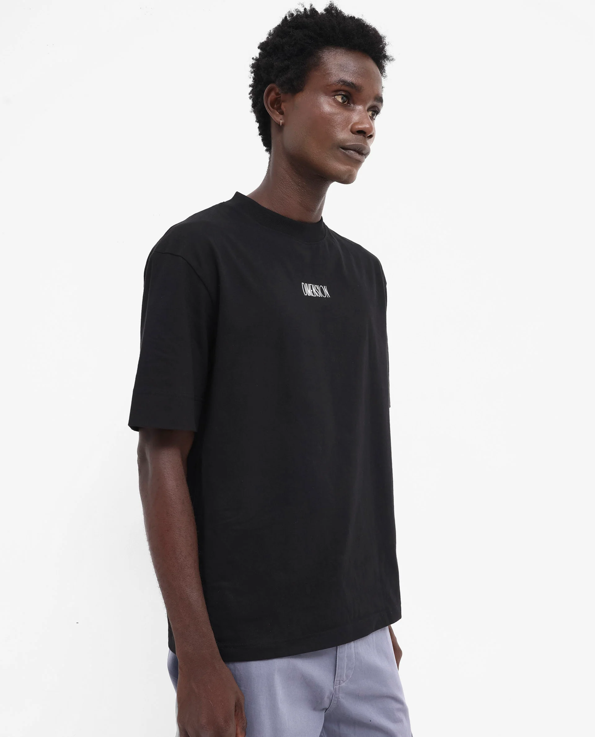 Rare Rabbit Men's Ripley Black Cotton Graphic Print Oversized Fit Half Sleeve Crew Neck T-Shirt - Image 6