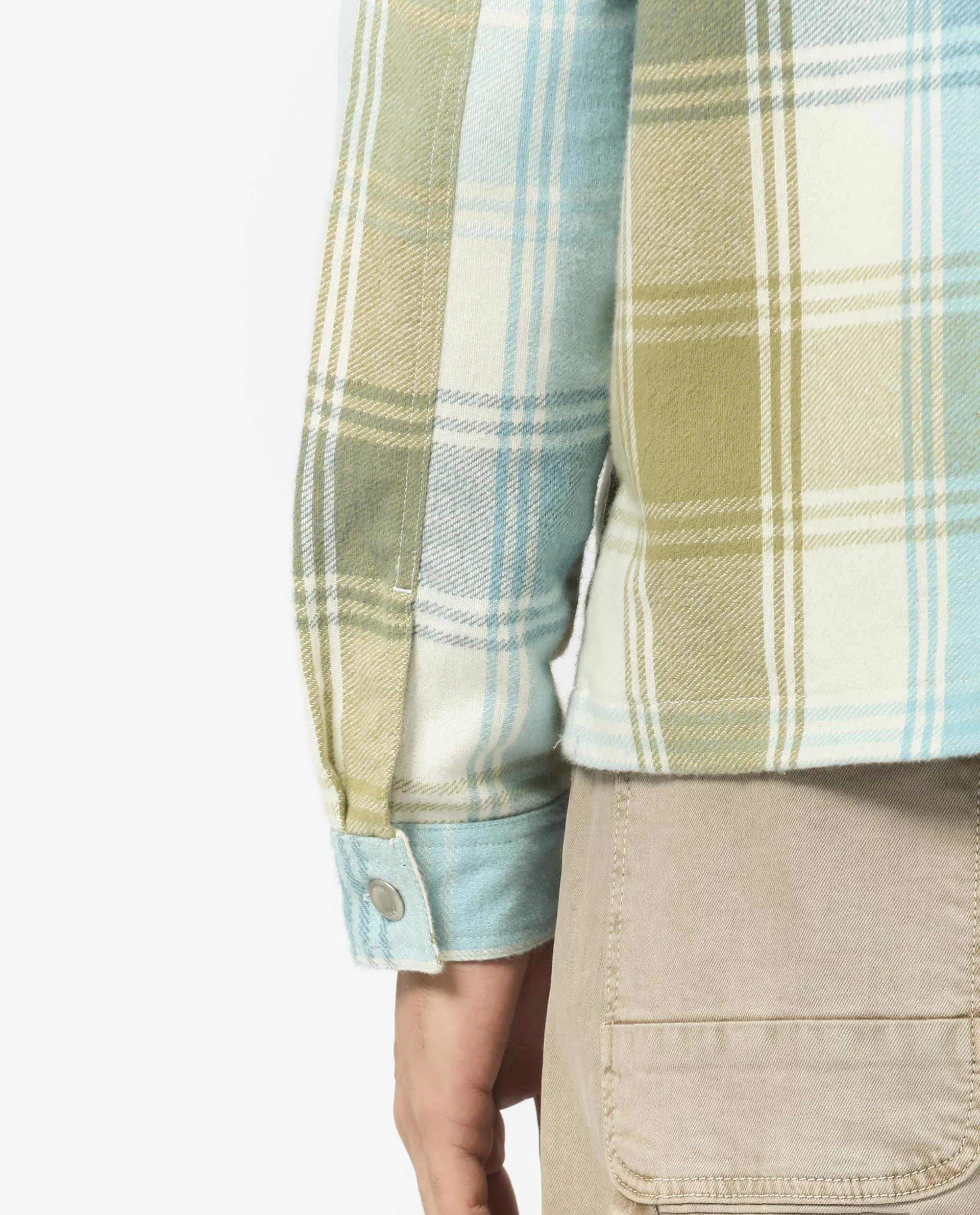Rare Rabbit Men's Rizo Blue Cotton Checked Print Relaxed Fit Full Sleeve Collared Shacket - Image 5
