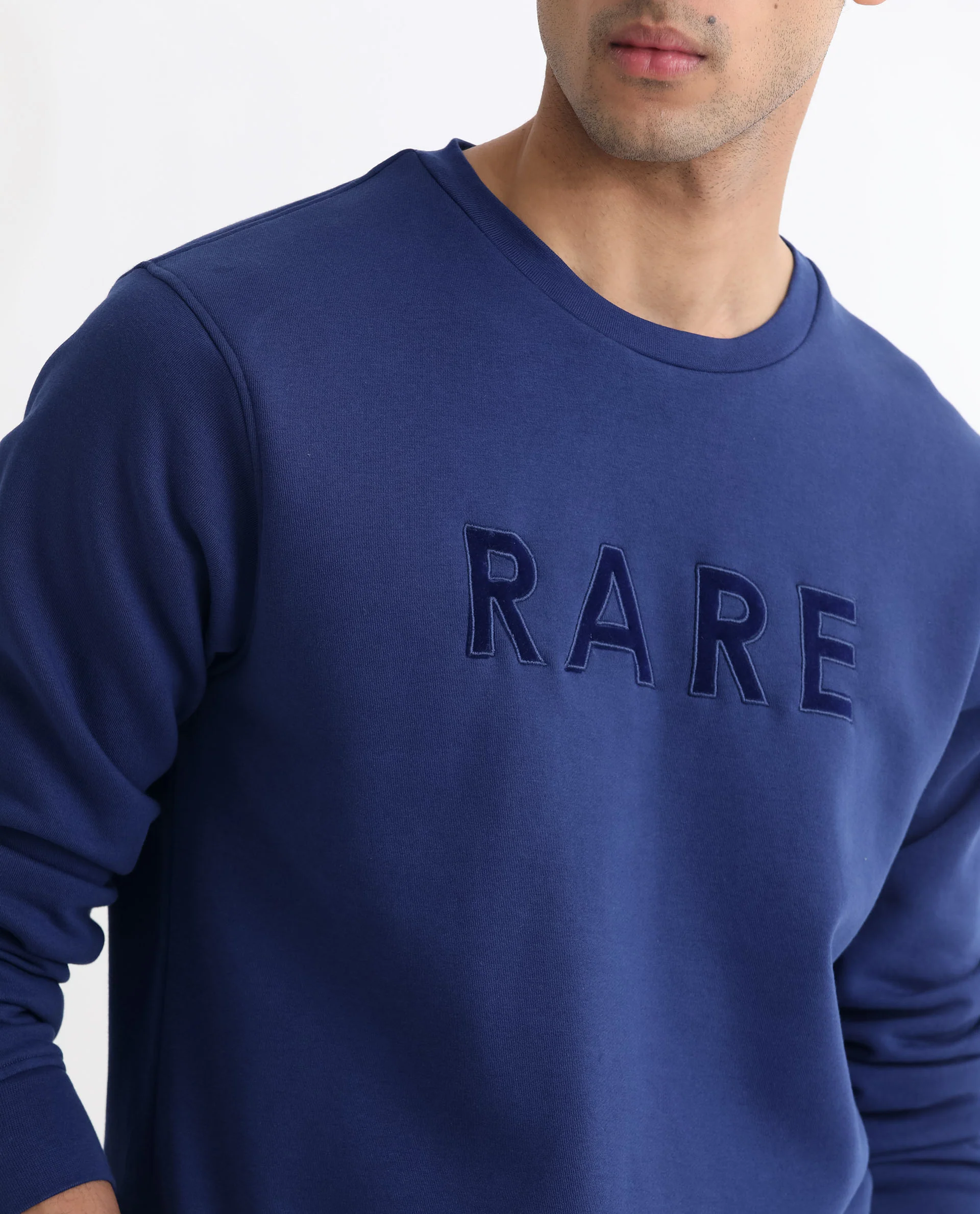 Rare Rabbit Men's Robbs Purple Cotton Graphic Print Relaxed Fit Full Sleeve Crew Neck Sweatshirt - Image 2