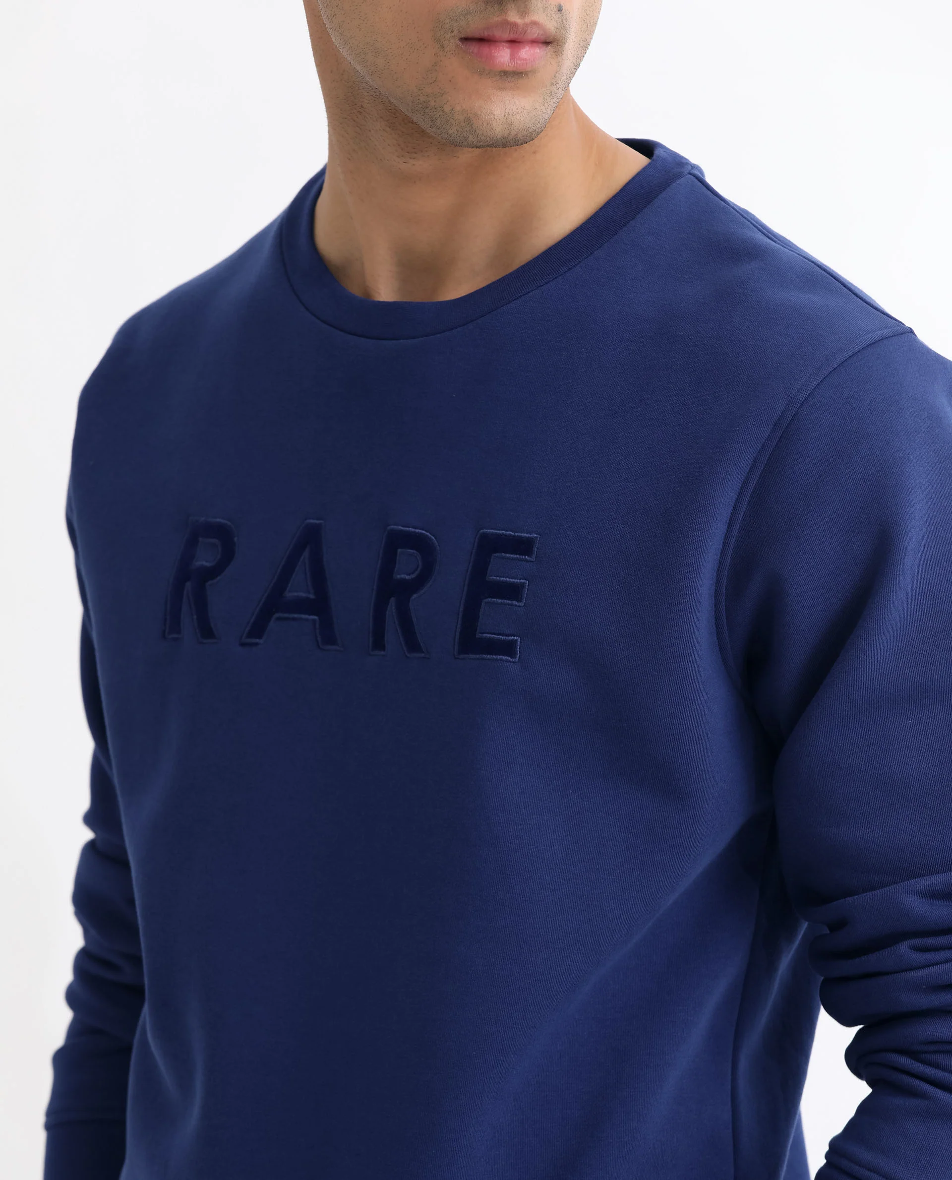 Rare Rabbit Men's Robbs Purple Cotton Graphic Print Relaxed Fit Full Sleeve Crew Neck Sweatshirt - Image 3
