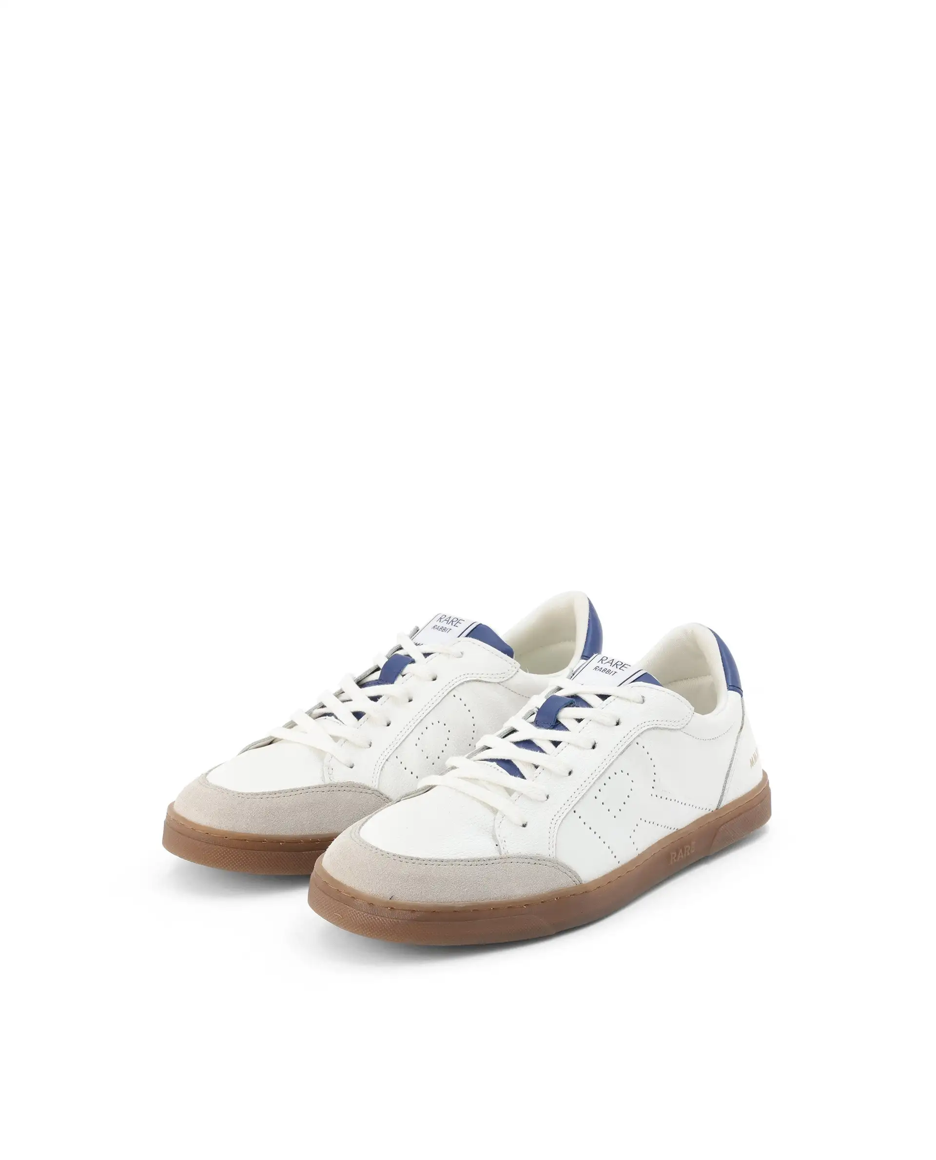 Rare Rabbit Mens Rocco Blue Round Toe Low Top Perforated Lace-Up Sneaker Shoes - Image 3