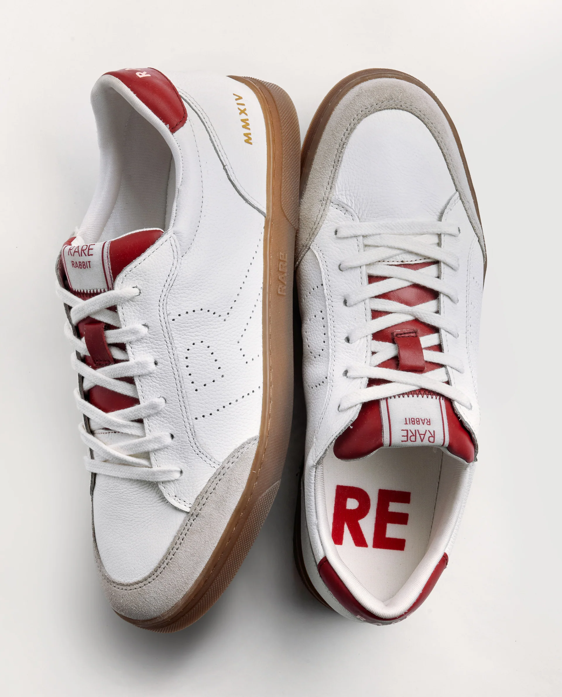 Rare Rabbit Mens Rocco Red Round Toe Low Top Perforated Lace-Up Sneaker Shoes - Image 2
