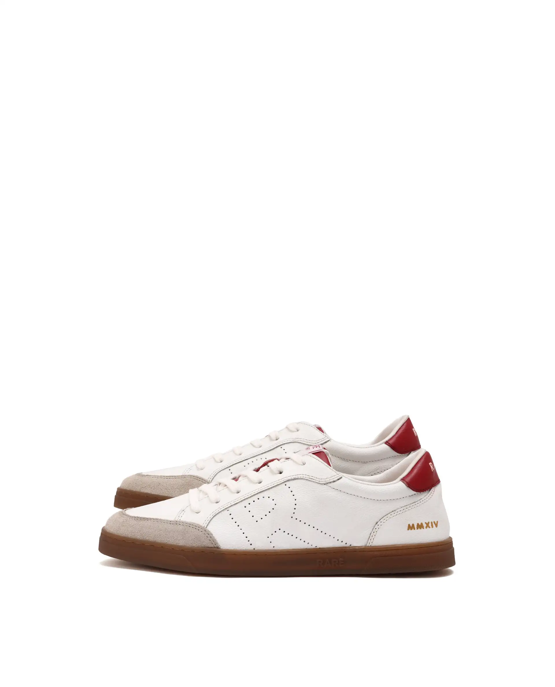Rare Rabbit Mens Rocco Red Round Toe Low Top Perforated Lace-Up Sneaker Shoes - Image 5
