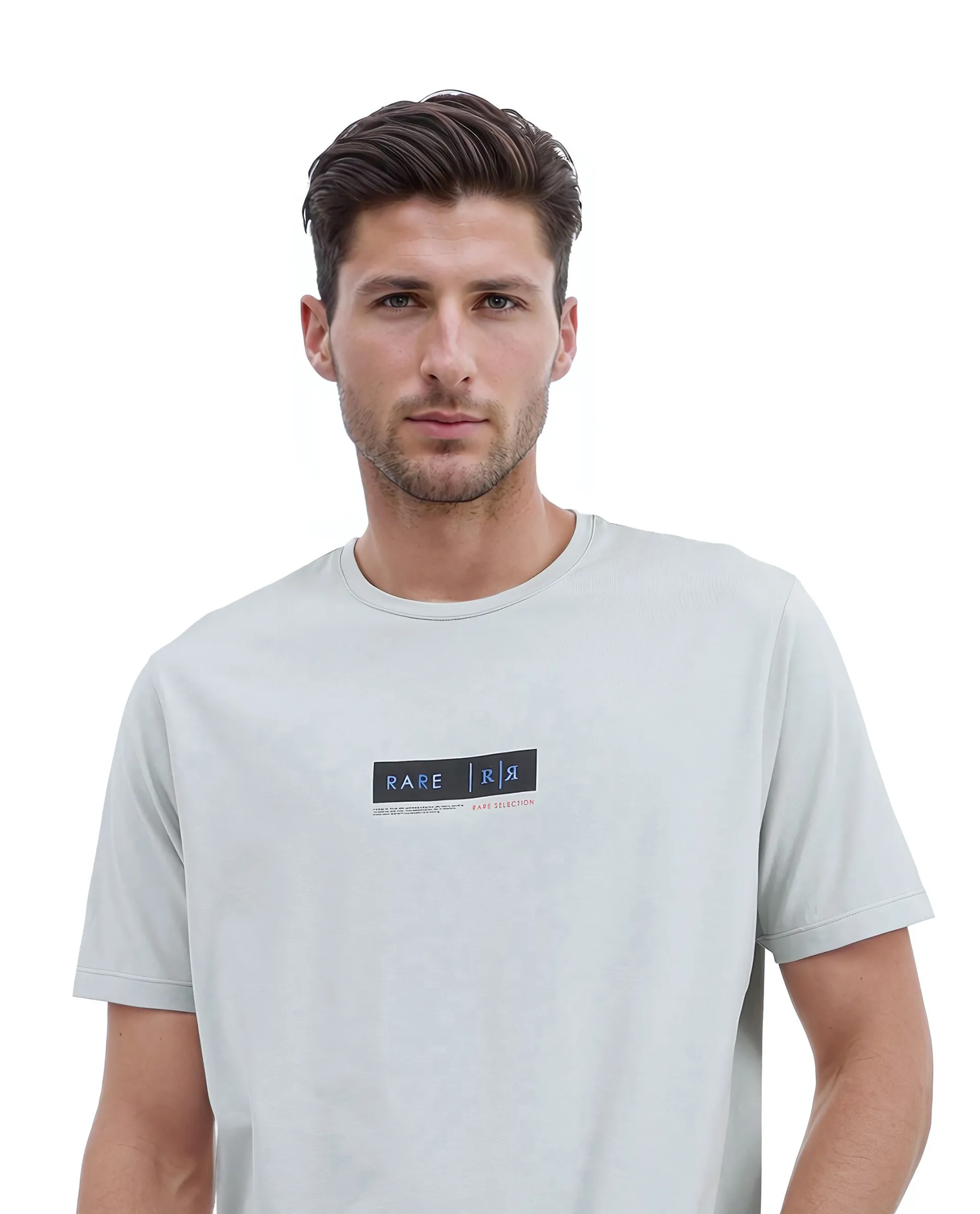 Rare Rabbit Men's Rolt Dusky Green Cotton Blend Graphic Print Regular Fit Half Sleeve Crew Neck T-Shirt - Image 5