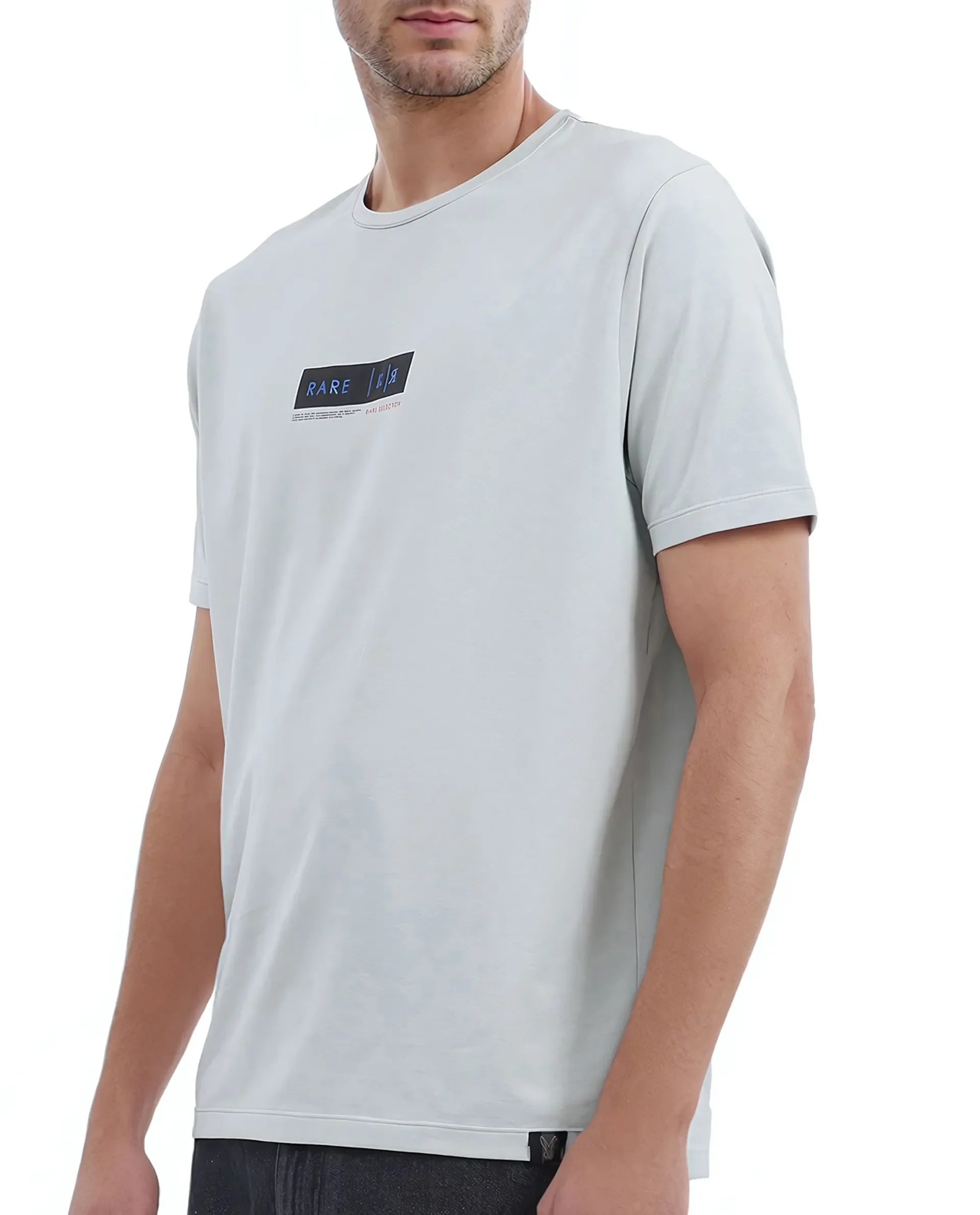 Rare Rabbit Men's Rolt Dusky Green Cotton Blend Graphic Print Regular Fit Half Sleeve Crew Neck T-Shirt - Image 7