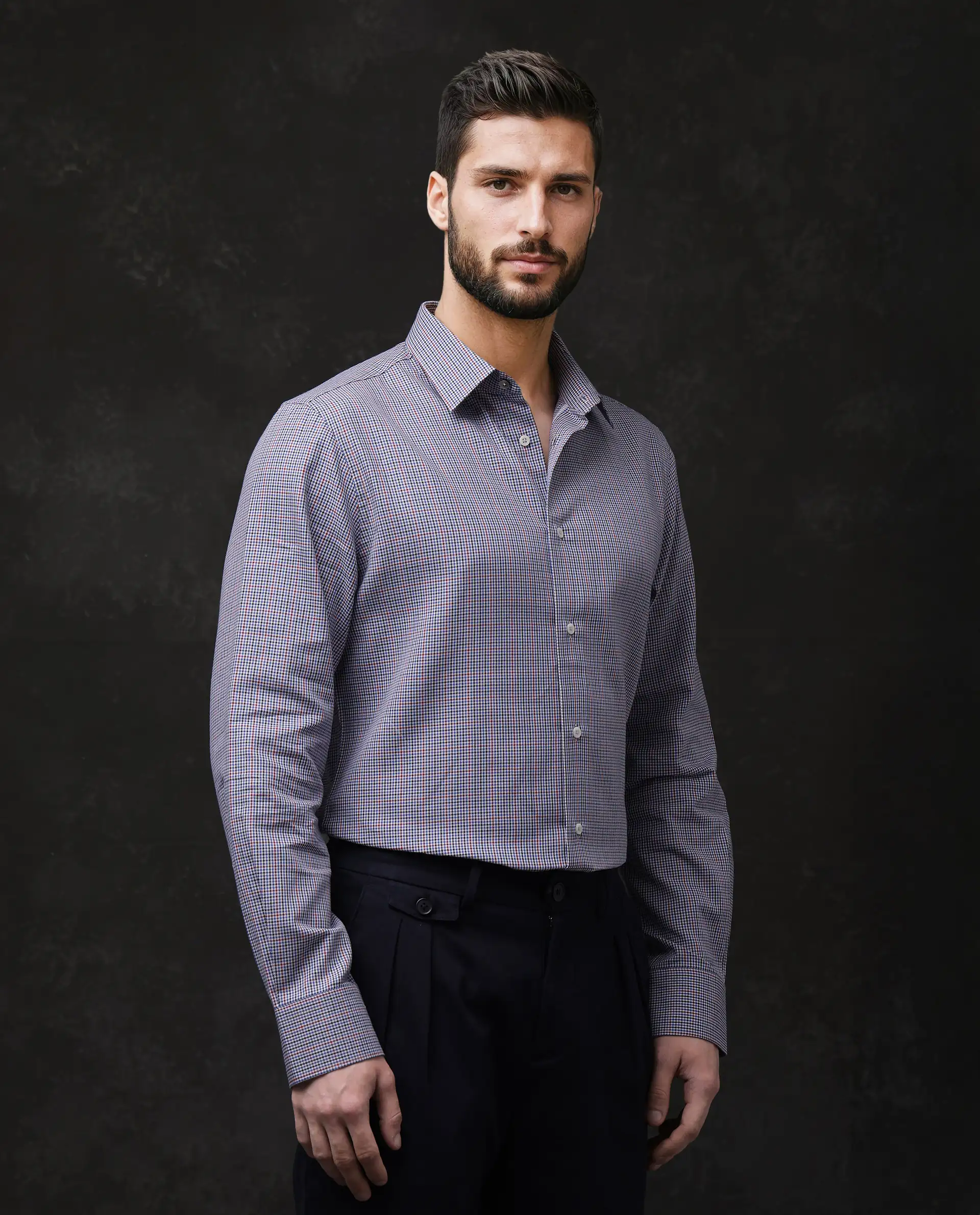Rare Rabbit Men's Root Blue Cotton Checked Print Regular Fit Full Sleeve Collared Shirt - Image 6