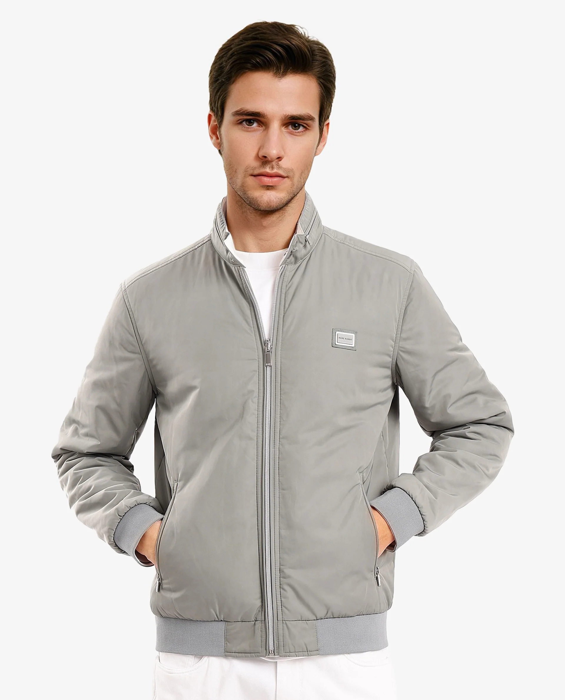 Rare Rabbit Men's Royban-2 Green Polyester Plain Regular Fit Full Sleeve High Neck Jacket - Image 12