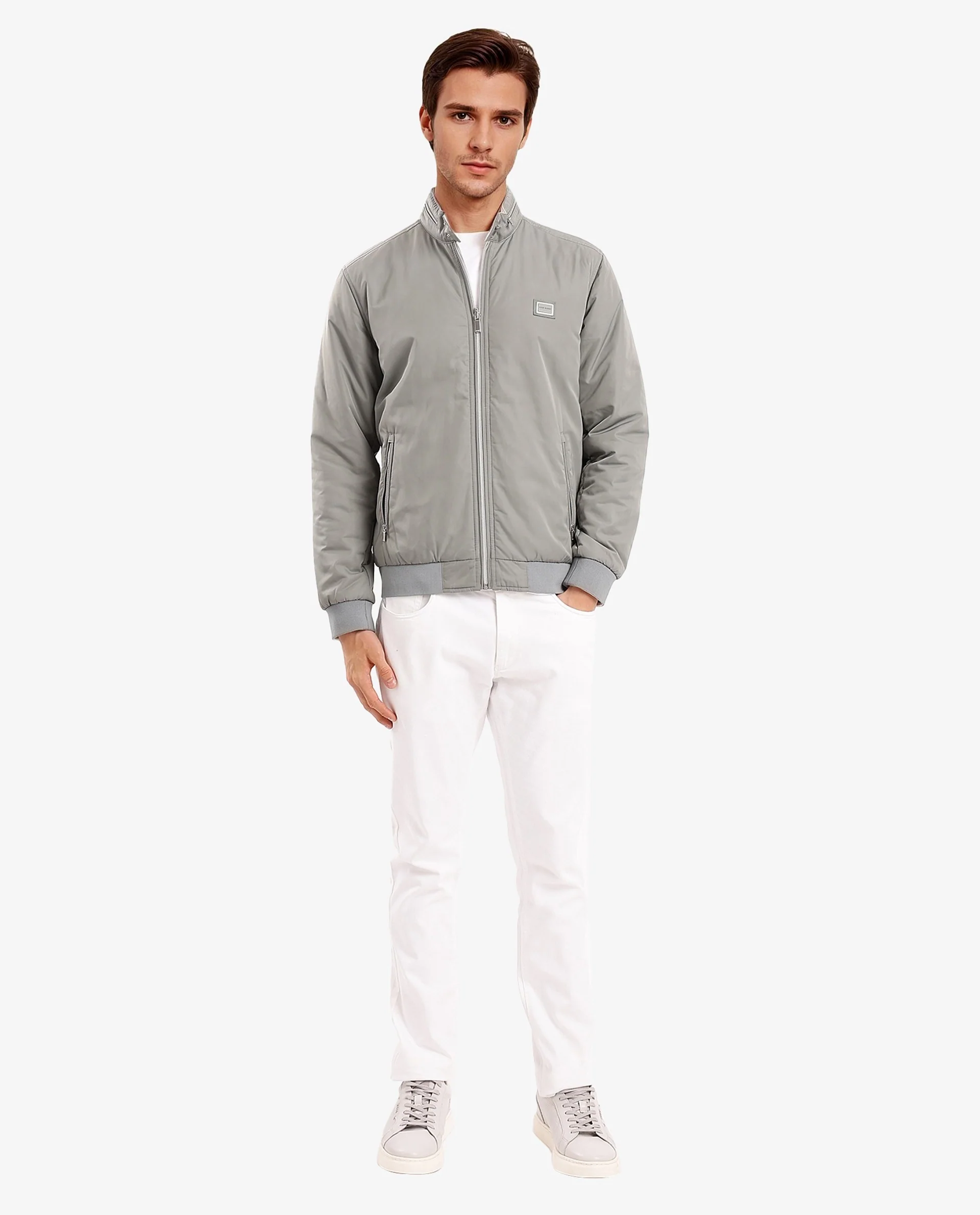Rare Rabbit Men's Royban-2 Green Polyester Plain Regular Fit Full Sleeve High Neck Jacket - Image 2