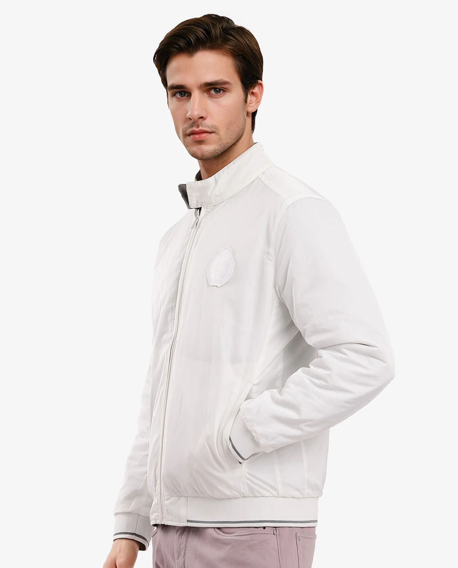Rare Rabbit Men's Royban-2 Green Polyester Plain Regular Fit Full Sleeve High Neck Jacket - Image 9