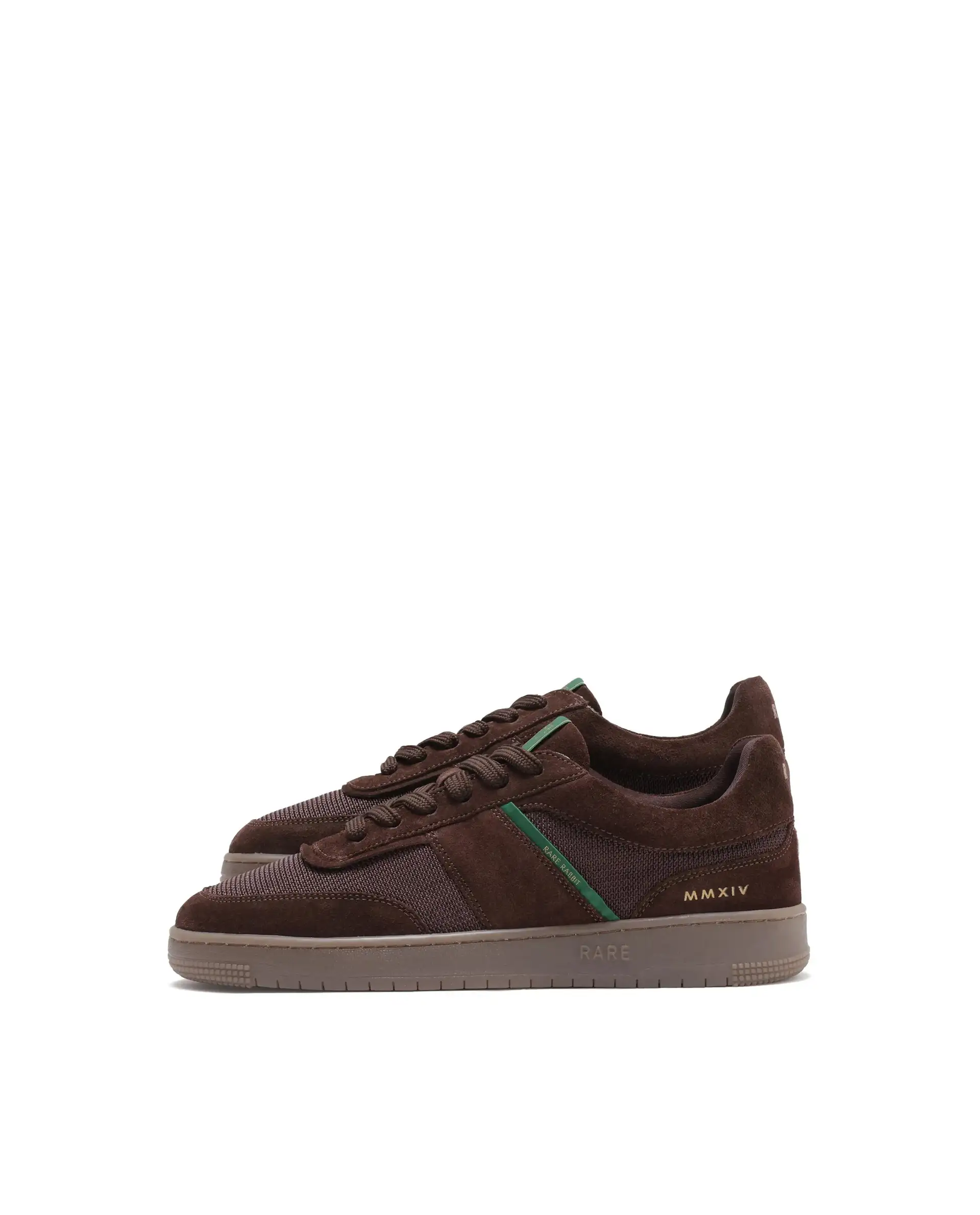 Rare Rabbit Men's Rubio Dark Brown Premium Suede, Leather And Mesh Upper Round Toe Low-Top Lace-Up Sneaker Shoes - Image 6