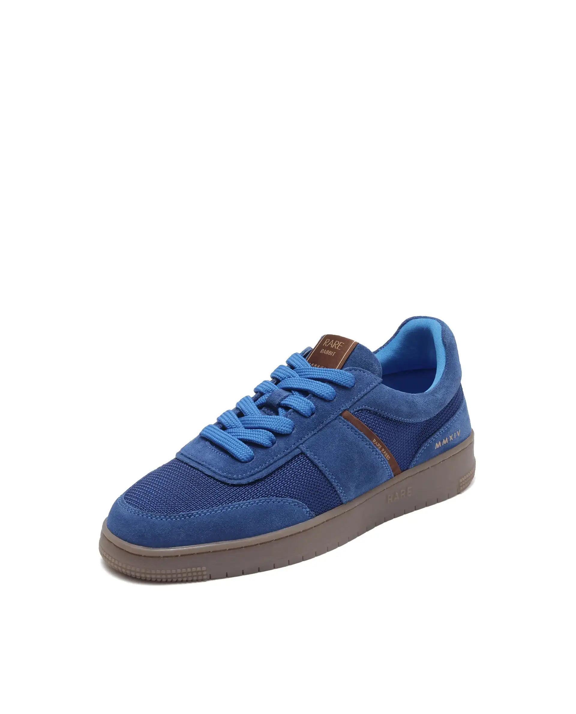 Rare Rabbit Men's Rubio Dark Navy Premium Suede And Mesh Upper Round Toe Low-Top Lace-Up Sneaker Shoes - Image 8