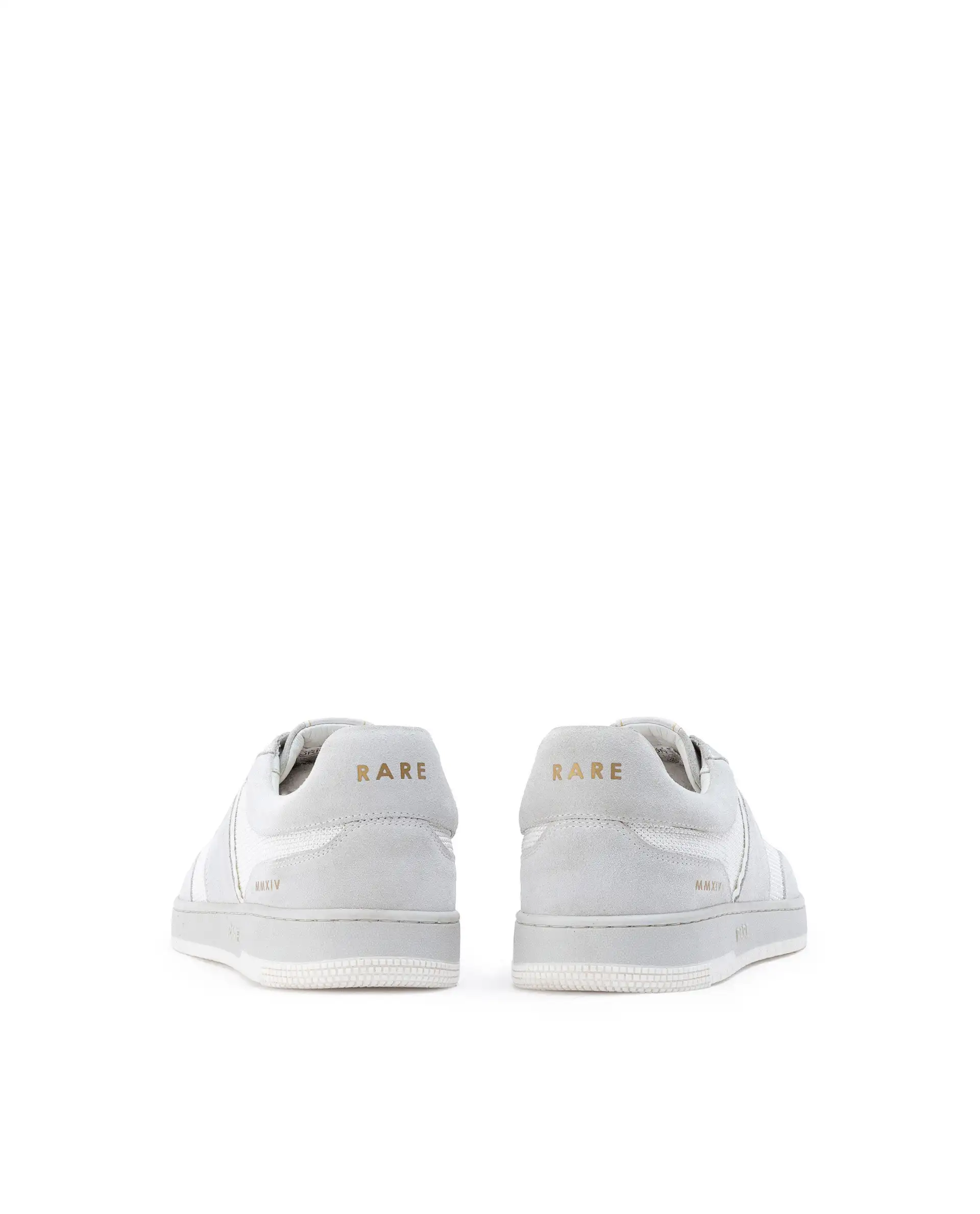 Rare Rabbit Men's Rubio White Premium Suede And Mesh Upper Round Toe Low-Top Lace-Up Sneaker Shoes - Image 6